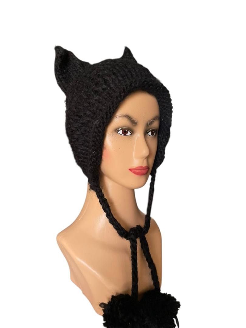 Handmade × Japanese Brand Japanese Brand Bunny Horn Knit Beanie Hat Size ONE SIZE - 1 Thumbnail