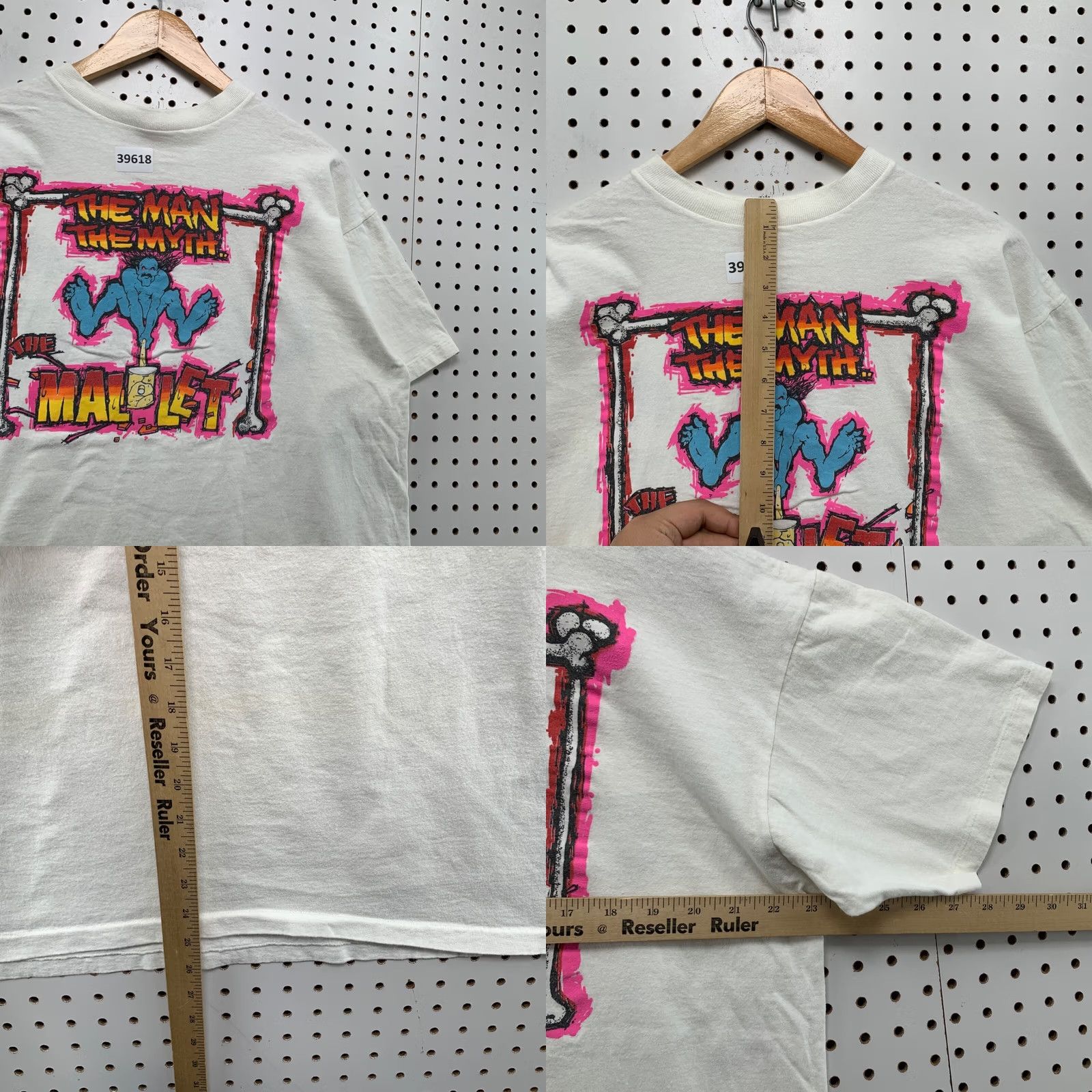 Vintage VINTAGE Gallagher Shirt Men XL White Comedy Myth Mallet USA RARE Single Stitch Shirt Size US XL / EU 56 / 4 - 9 Thumbnail