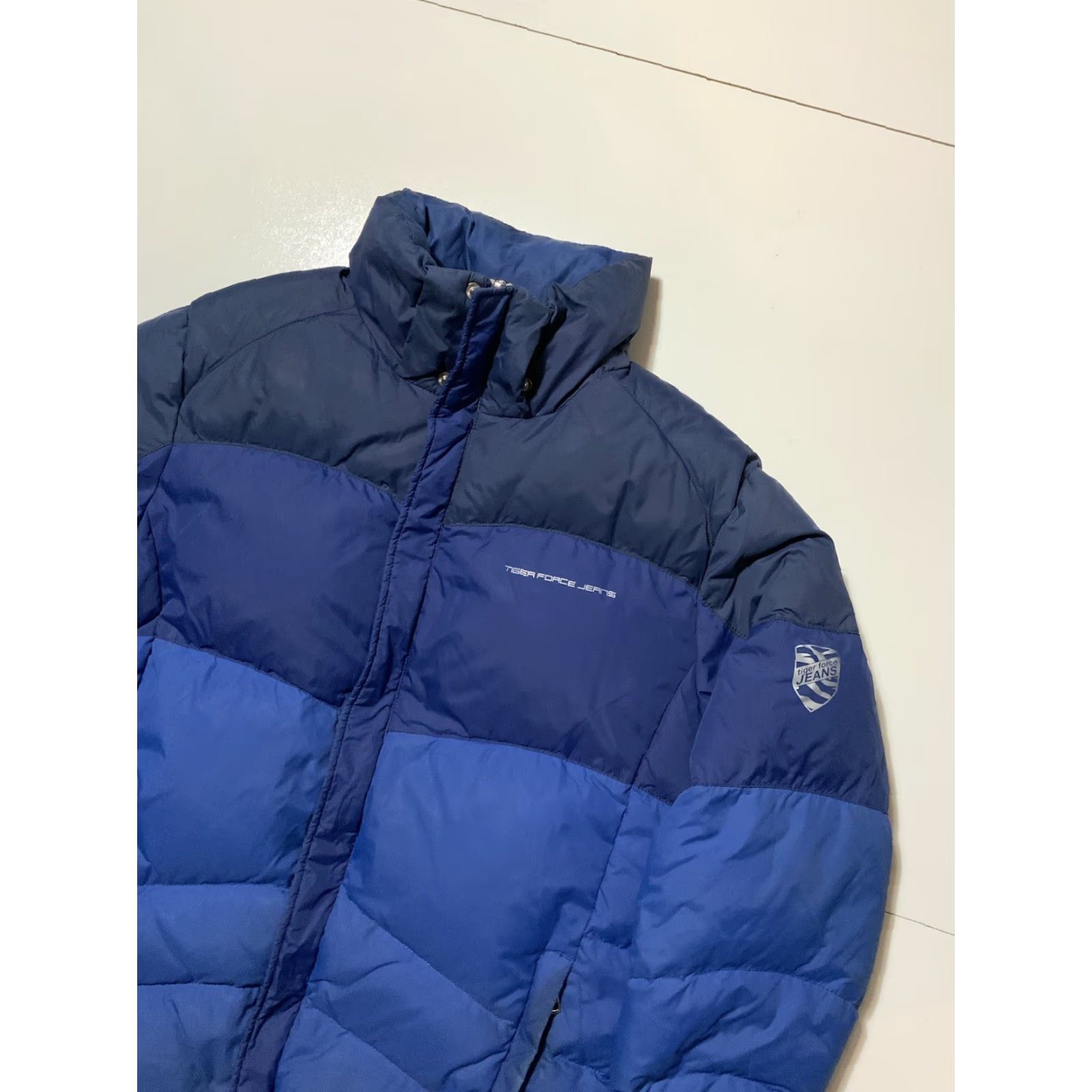 Vintage VINTAGE Tiger Force Jeans Jacket Puffer Full Zip Quilted Nylon Down Blue M Mens Size US 31 - 5 Thumbnail