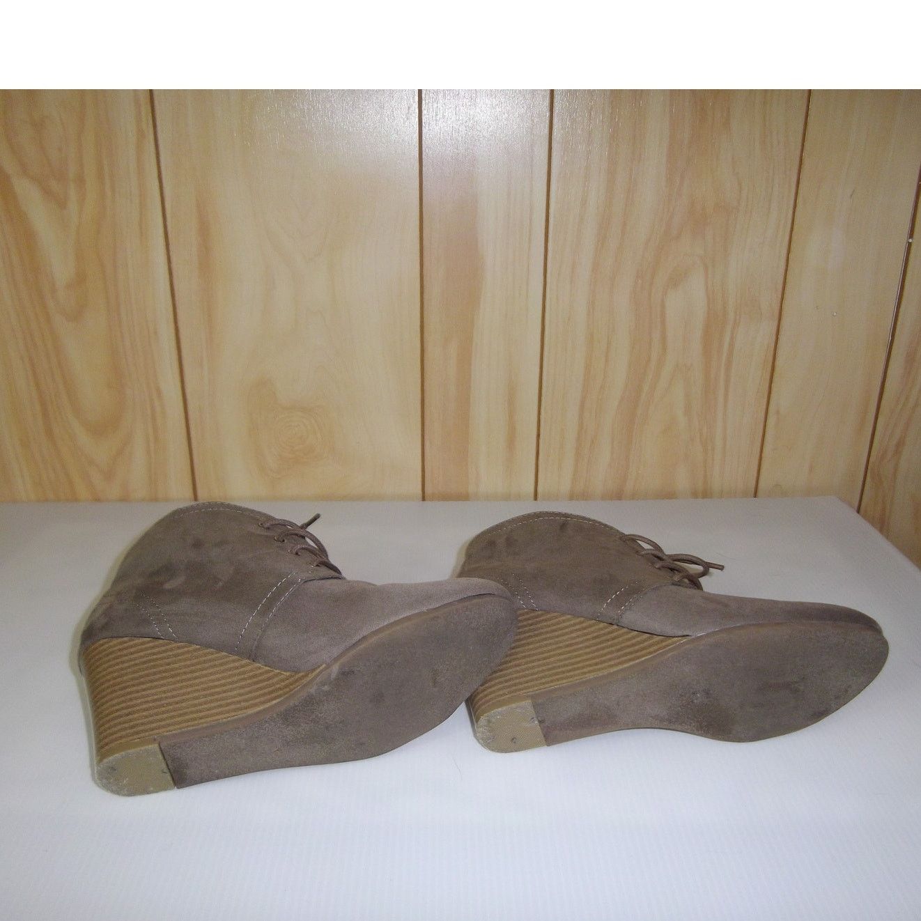 Other Arizona Jean Co Suede Memory Foam Wedge 3" Ankle Boot 8.5M Size US 8.5 / IT 38.5 - 6 Thumbnail