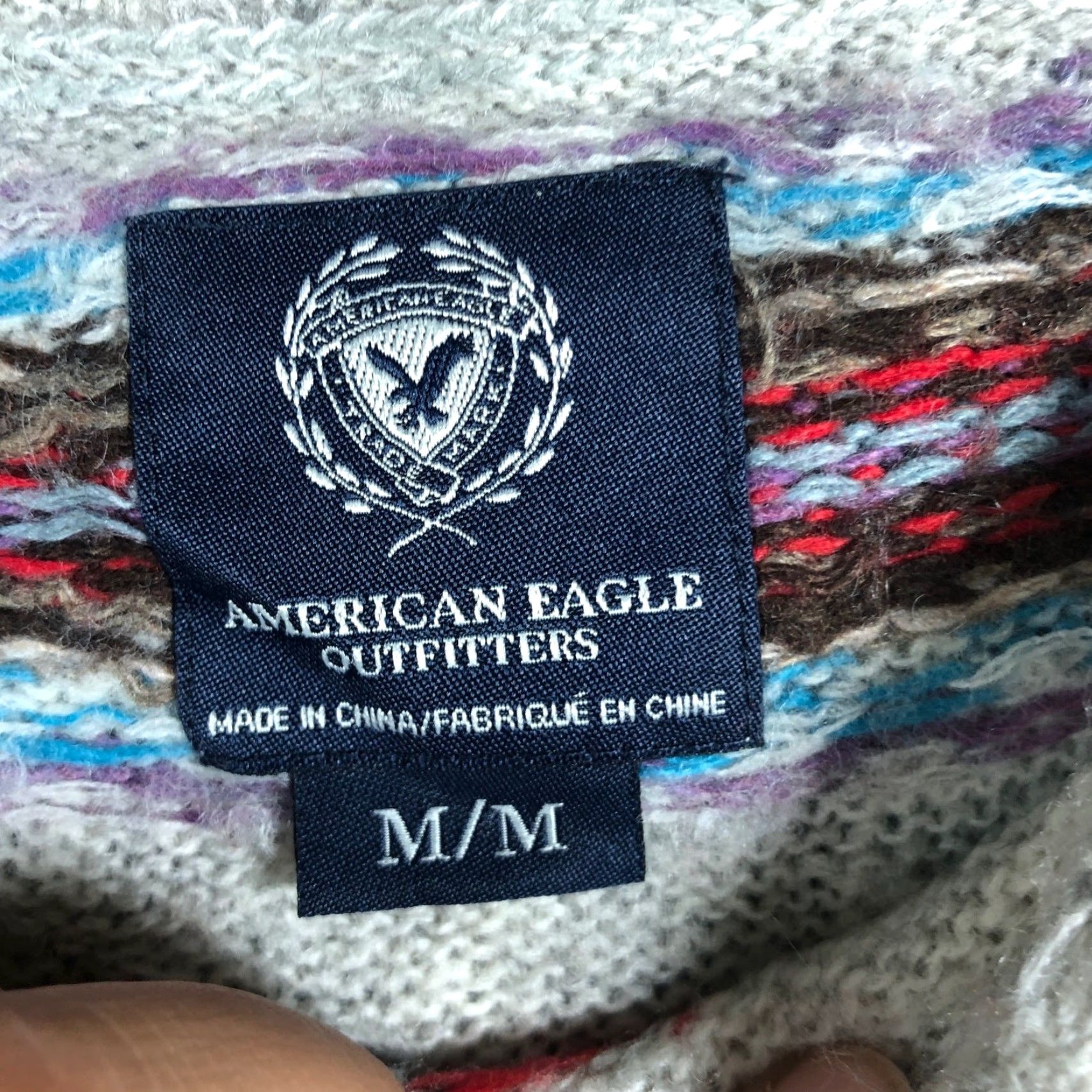 American Eagle Outfitters VINTAGE American Eagle Womens Sweater Mult striped Boat Neck Knit Wool Blend M Size M / US 6-8 / IT 42-44 - 5 Thumbnail