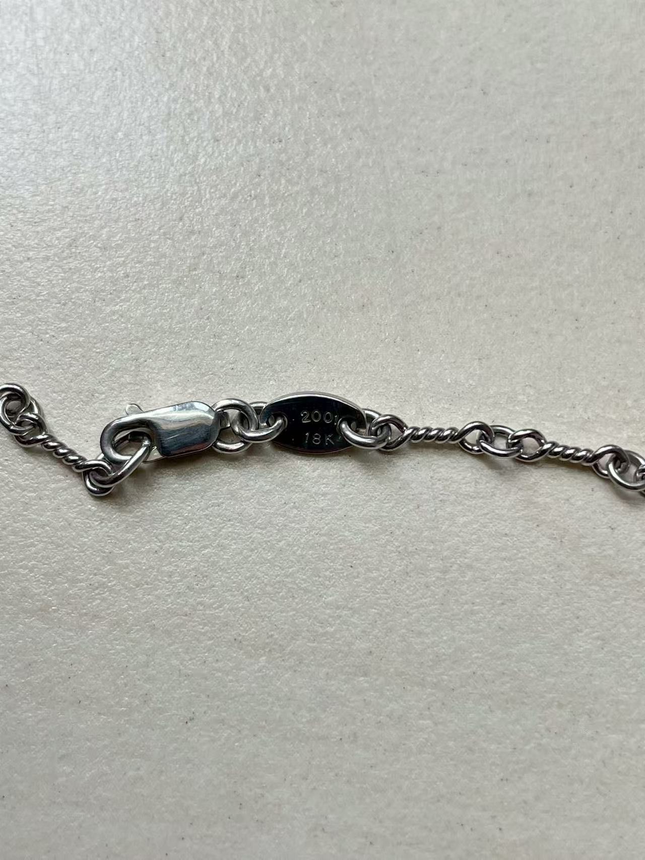 Chrome Hearts Chrome Hearts 18K White Gold Emerald Pin Safety Necklace Size ONE SIZE - 8 Thumbnail