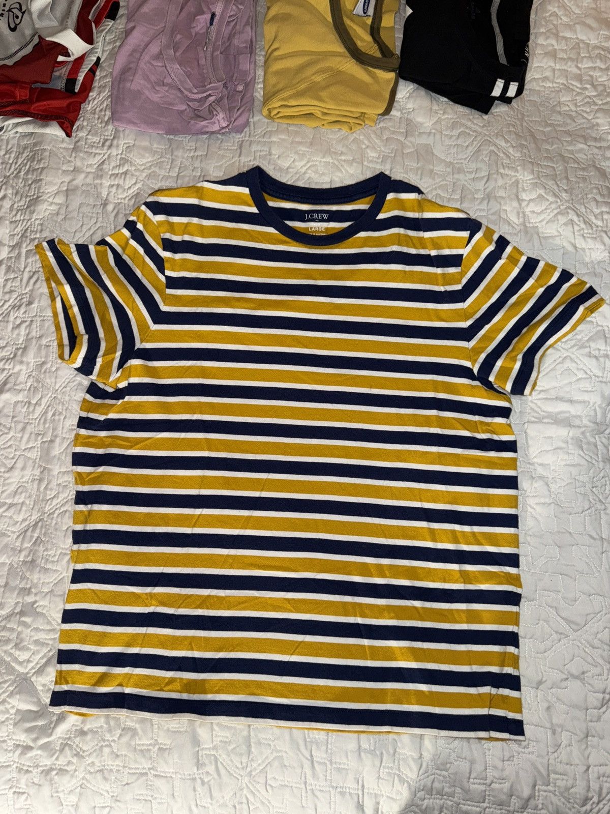 J.Crew × Vintage J.CREW Striped T Shirt Size US L / EU 52-54 / 3 - 1 Preview