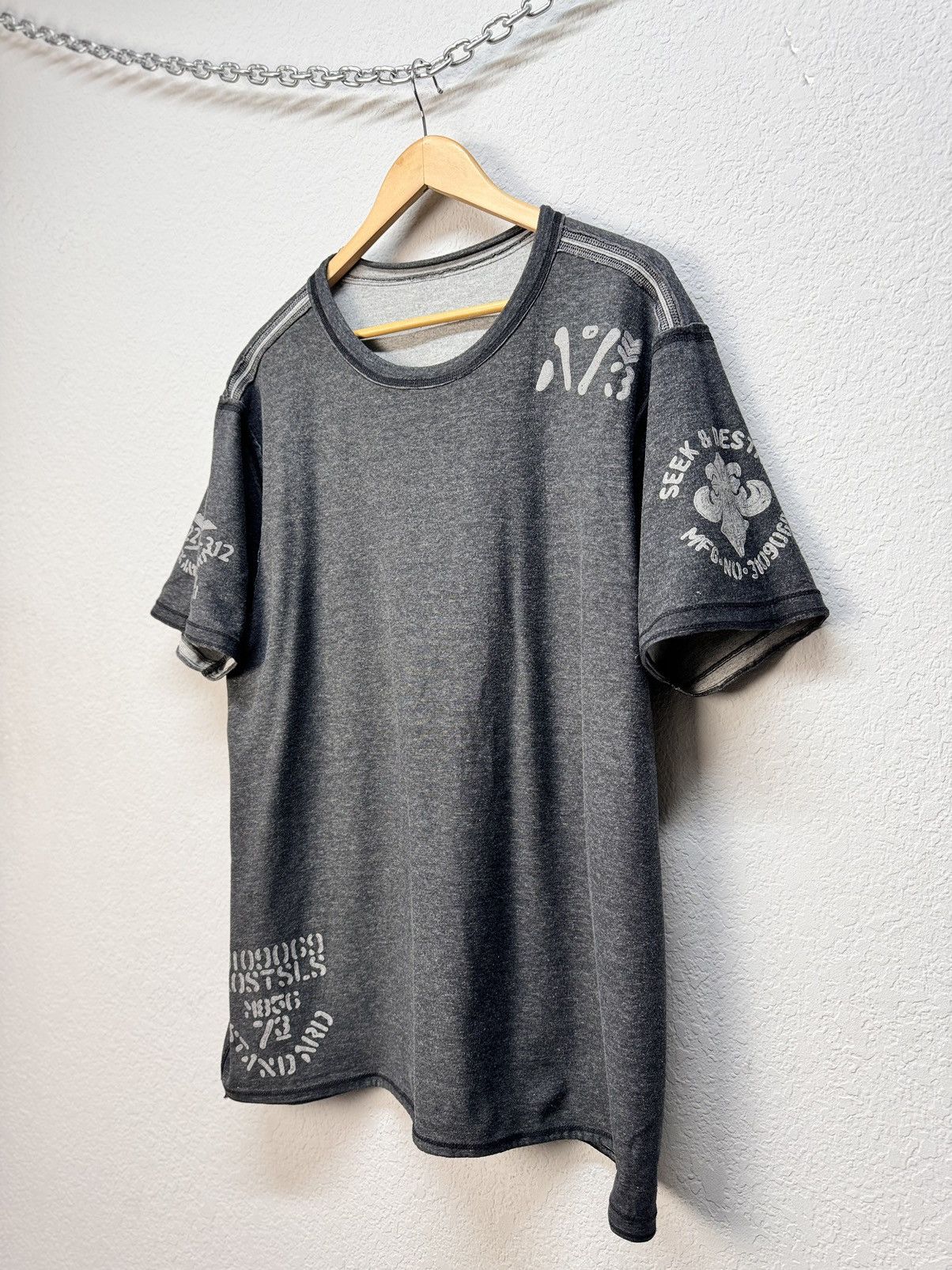 Affliction × Japanese Brand × Vintage Vintage Reversible Affliction Double Skull Black T Shirt Size US XL / EU 56 / 4 - 9 Thumbnail