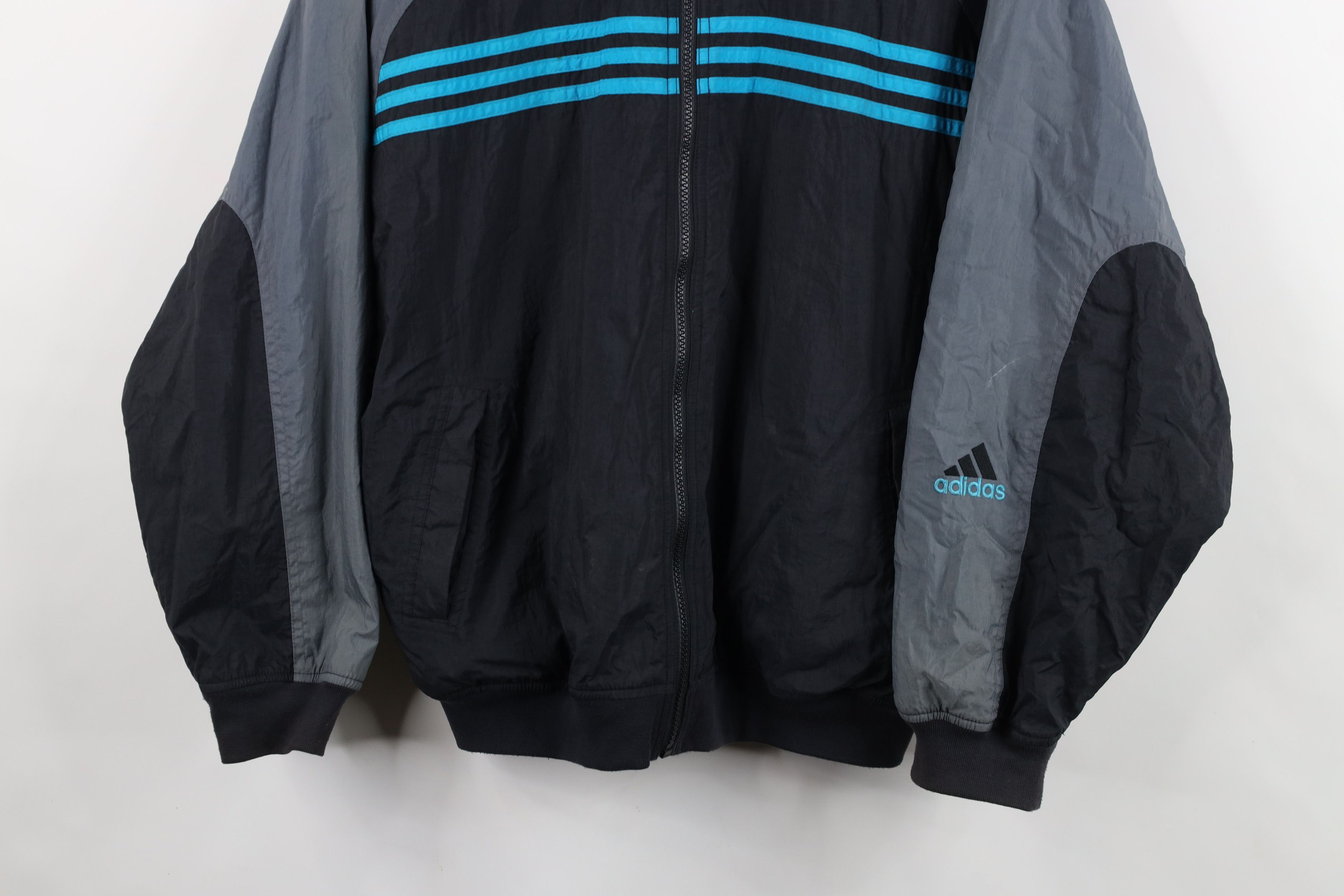 Adidas Vintage 90s Adidas Striped Reversible Bomber Jacket Size M / US 6-8 / IT 42-44 - 3 Thumbnail