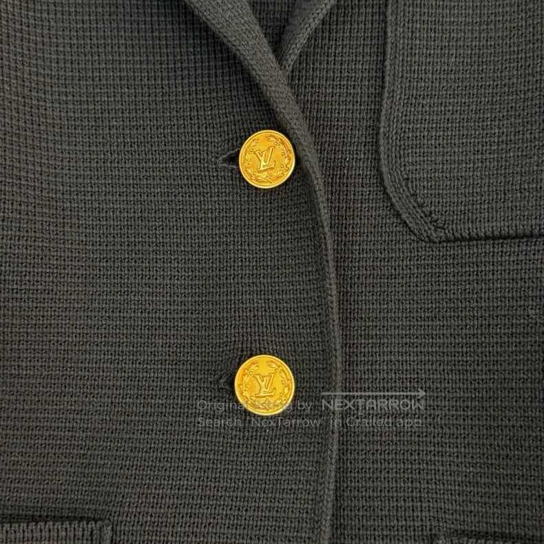 Louis Vuitton Louis Vuitton Black Gold Button Knit Cardigan sweater Size US S / EU 44-46 / 1 - 8 Thumbnail