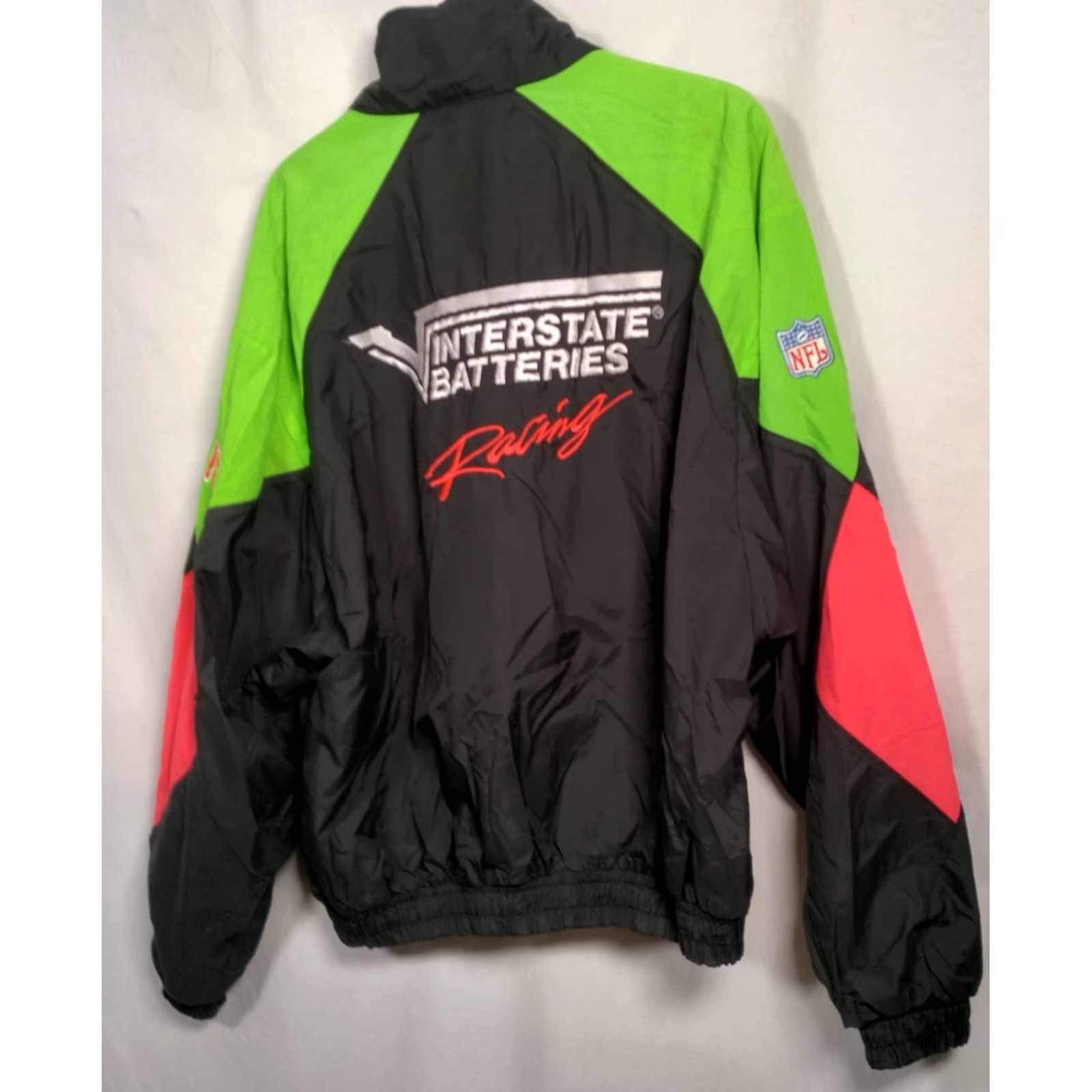 NASCAR VINTAGE Motorsport Traditions NASCAR Jacket XL Men Black Short Zip Joe Gibbs Racing Interstate Batteries 1/4 Zip Logo Embroidered Size US XL / EU 56 / 4 - 3 Thumbnail