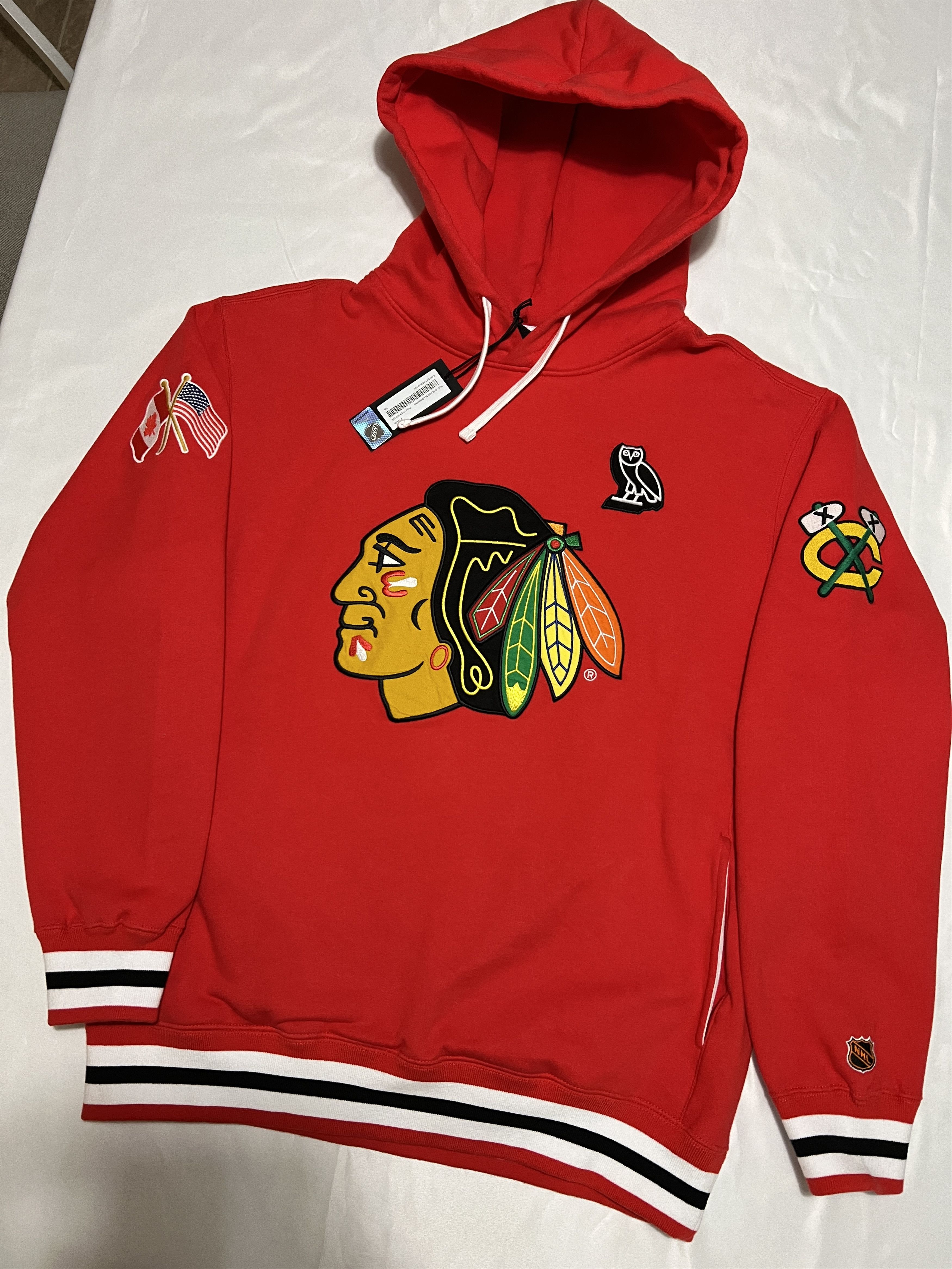 NHL × October's Very Own OVO x NHL Chicago Blackhawks Hoodie Size US M / EU 48-50 / 2 - 2 Thumbnail