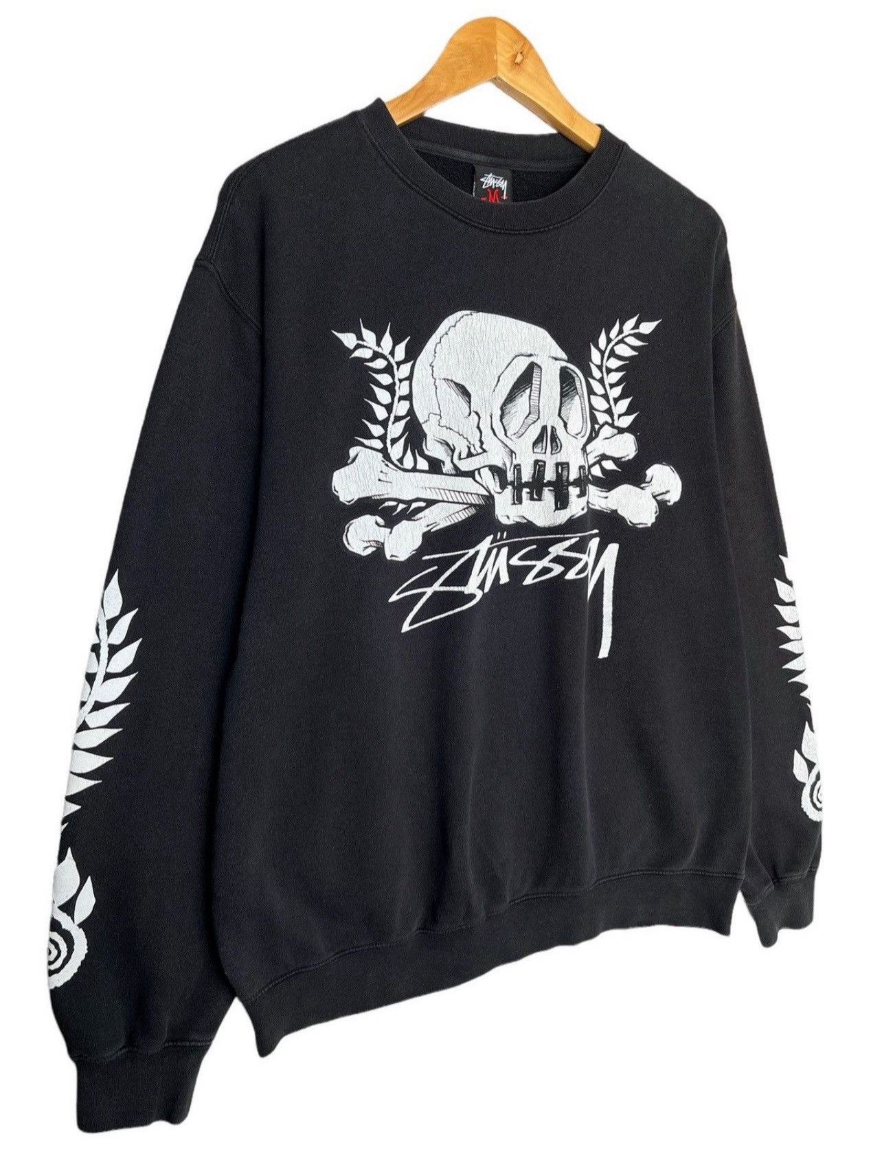 Stussy Vintage Stussy Skull Black Baggy Sweatshirt Large Size US L / EU 52-54 / 3 - 2 Thumbnail