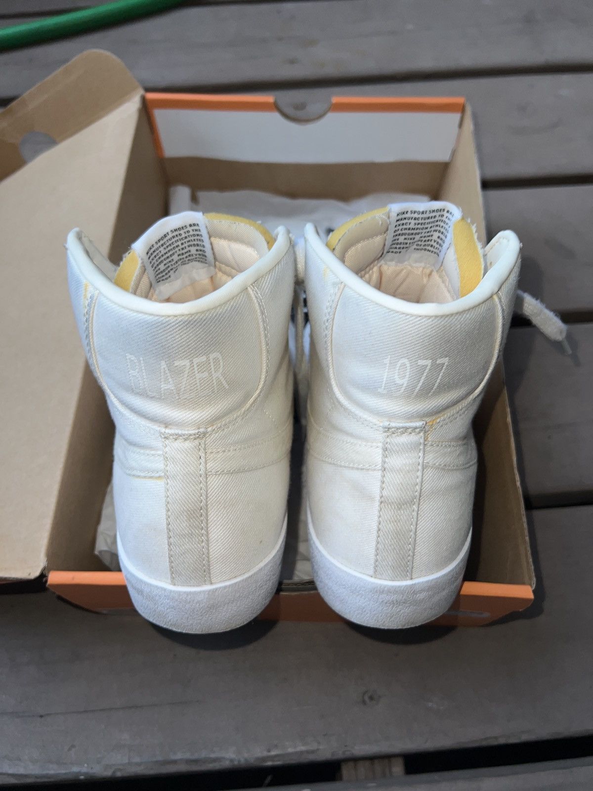 Nike (Rare) Men's Nike Blazer Mid '77 Canvas 'Sail - White/Cream Size US 10 / EU 43 - 3 Thumbnail