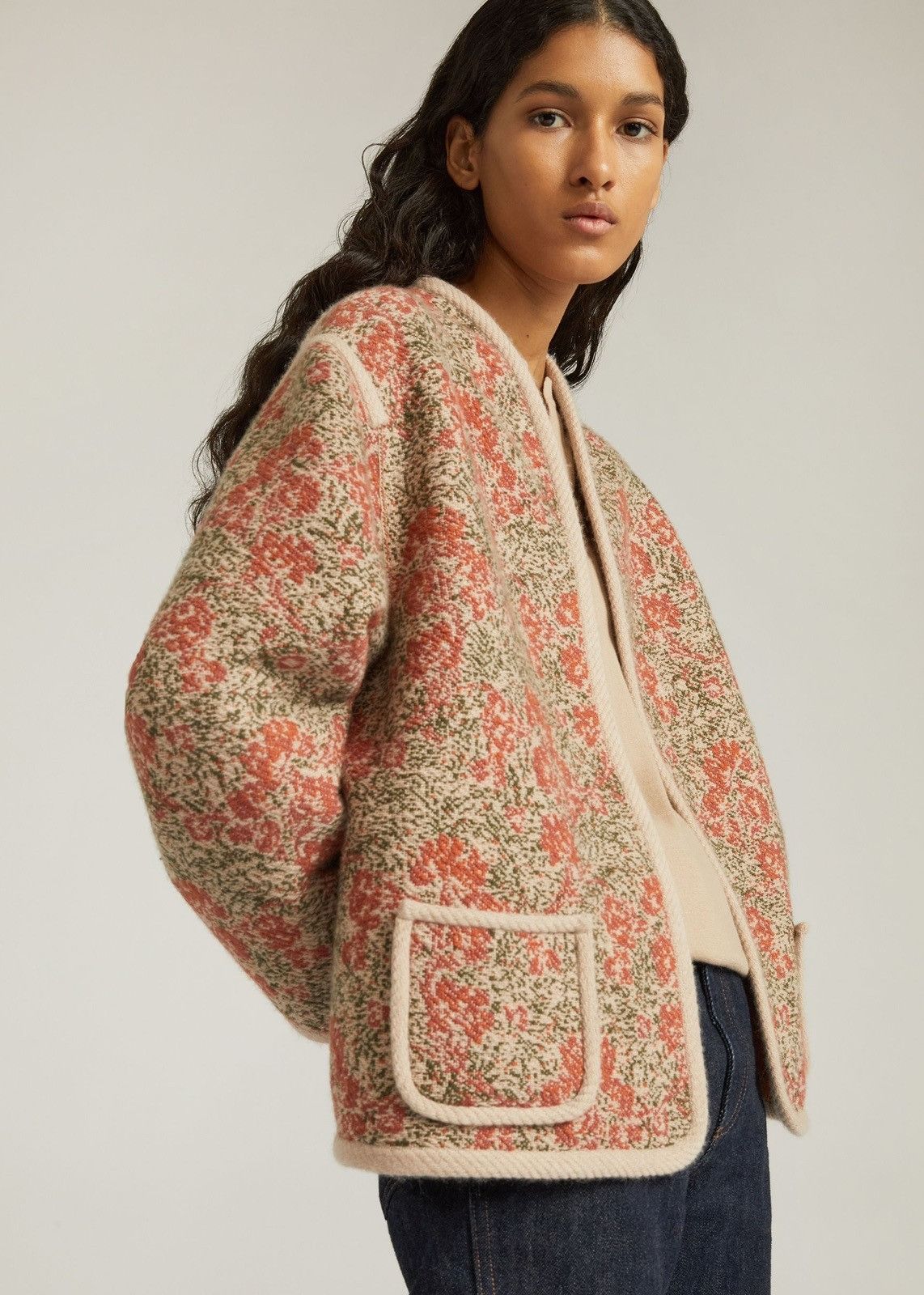 Loro Piana o1srvl11e1125 FAM7848 Lesa Jacquard Jacket in Multicolor Size S / US 4 / IT 40 - 2 Thumbnail