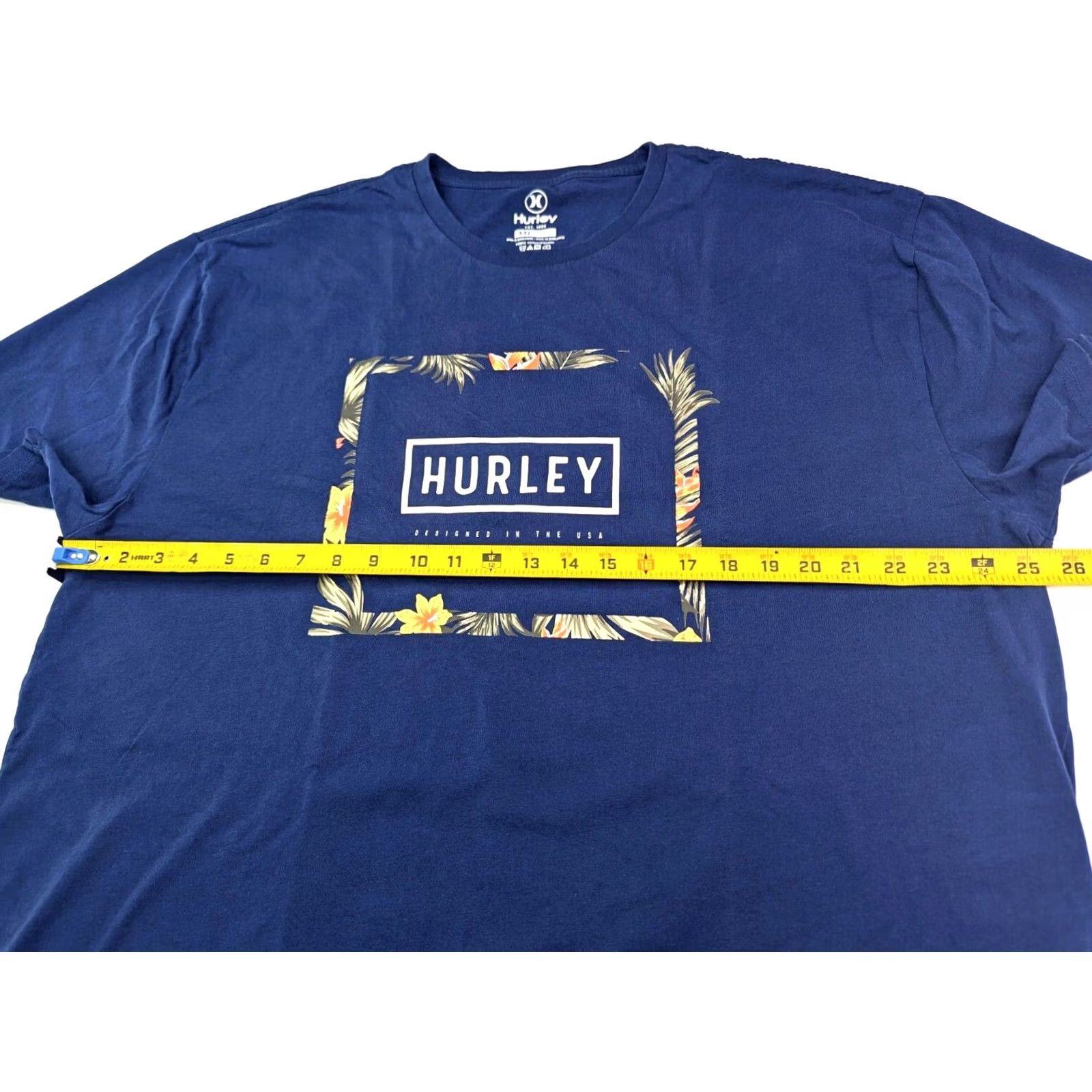 Hurley Hurley Tropical Graphic Short Sleeve Shirt Men XXL Blue Crew Neck Hawaiian Shirt Short Sleeve Logo Vintage No Size US XXL / EU 58 / 5 - 5 Thumbnail
