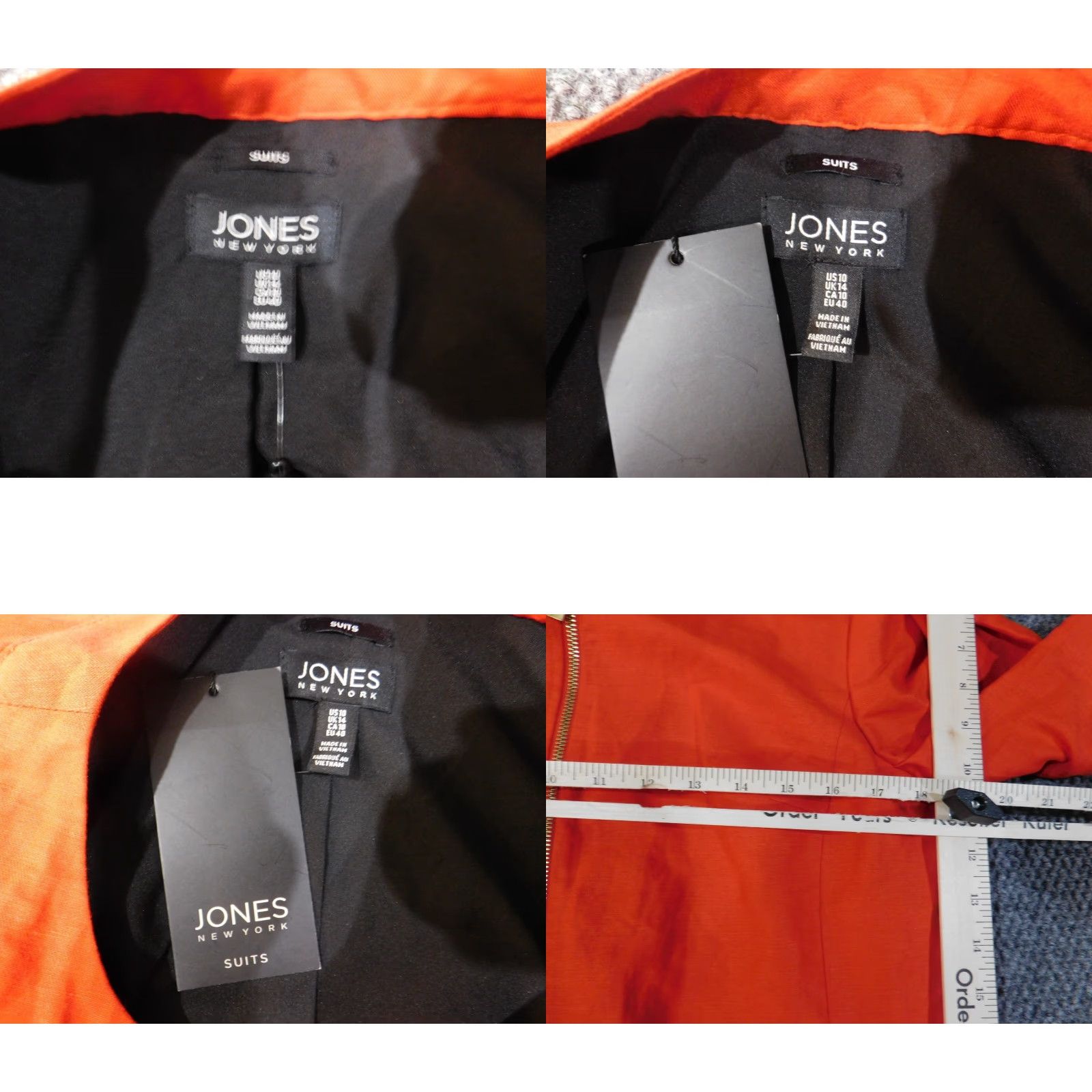 Jones New York Jones New York Jacket Womens 10 Orange Zip Sleeveless Stretch Linen Casual Plus Size Beach Basic Jacket Mens? Ladies? Size L / US 10 / IT 46 - 8 Thumbnail