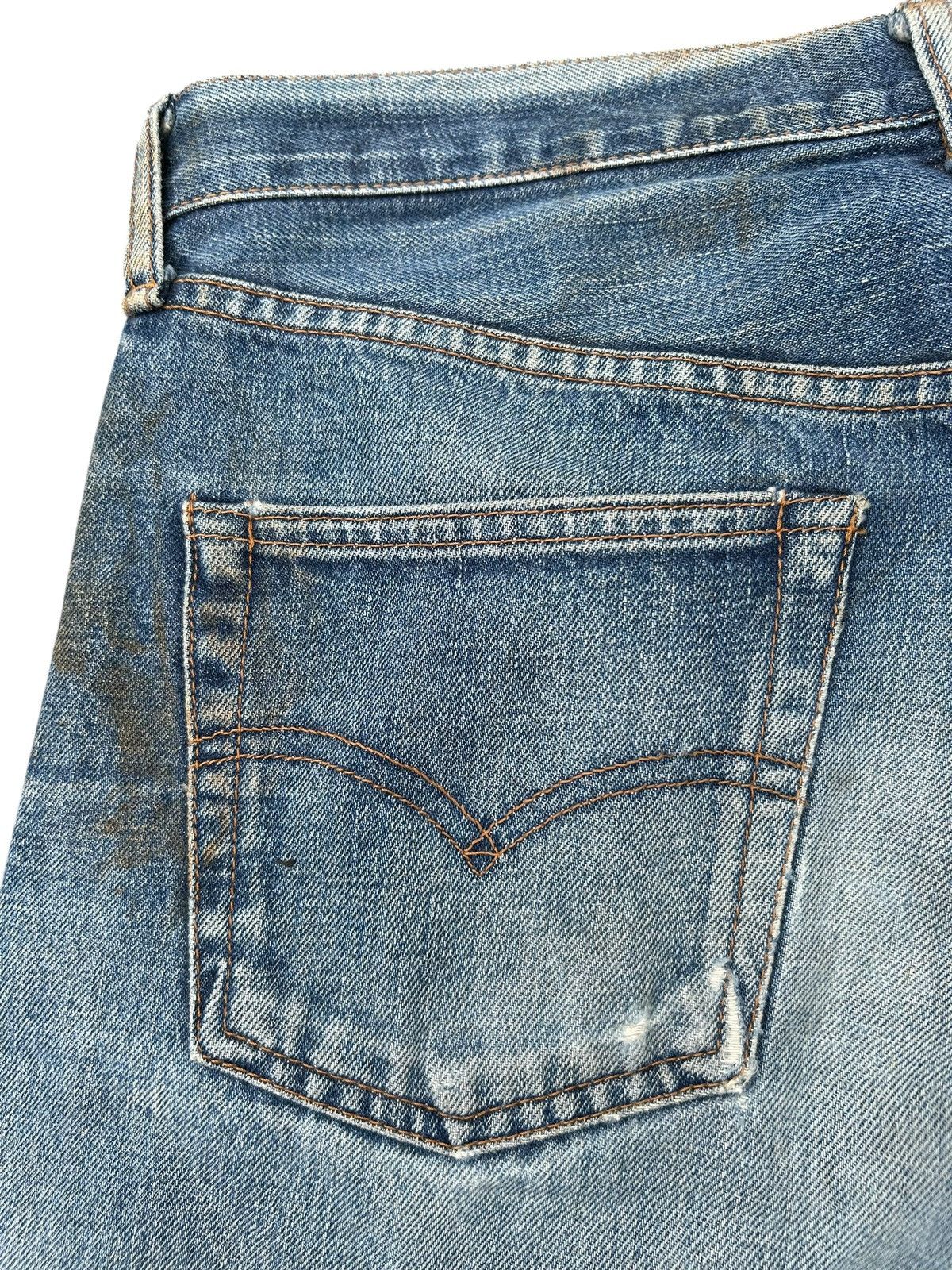 Kapital Vintage Levis Big E Selvedge Thrashed Denim Jeans Size US 32 / EU 48 - 16 Thumbnail