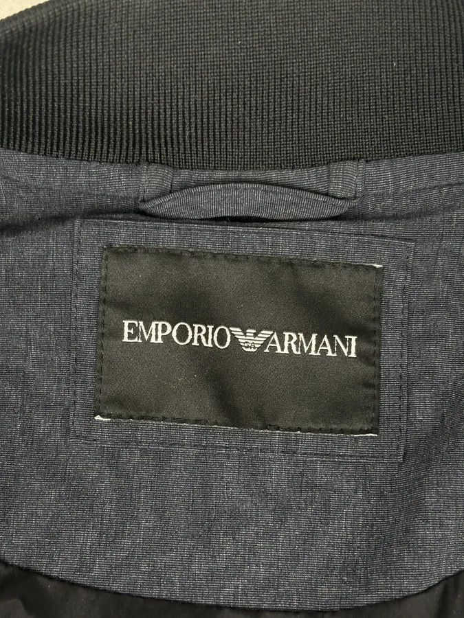 Emporio Armani SS2018 Emporio Armani Navy Nylon Quilted Bomber Jacket Size US M / EU 48-50 / 2 - 10 Thumbnail