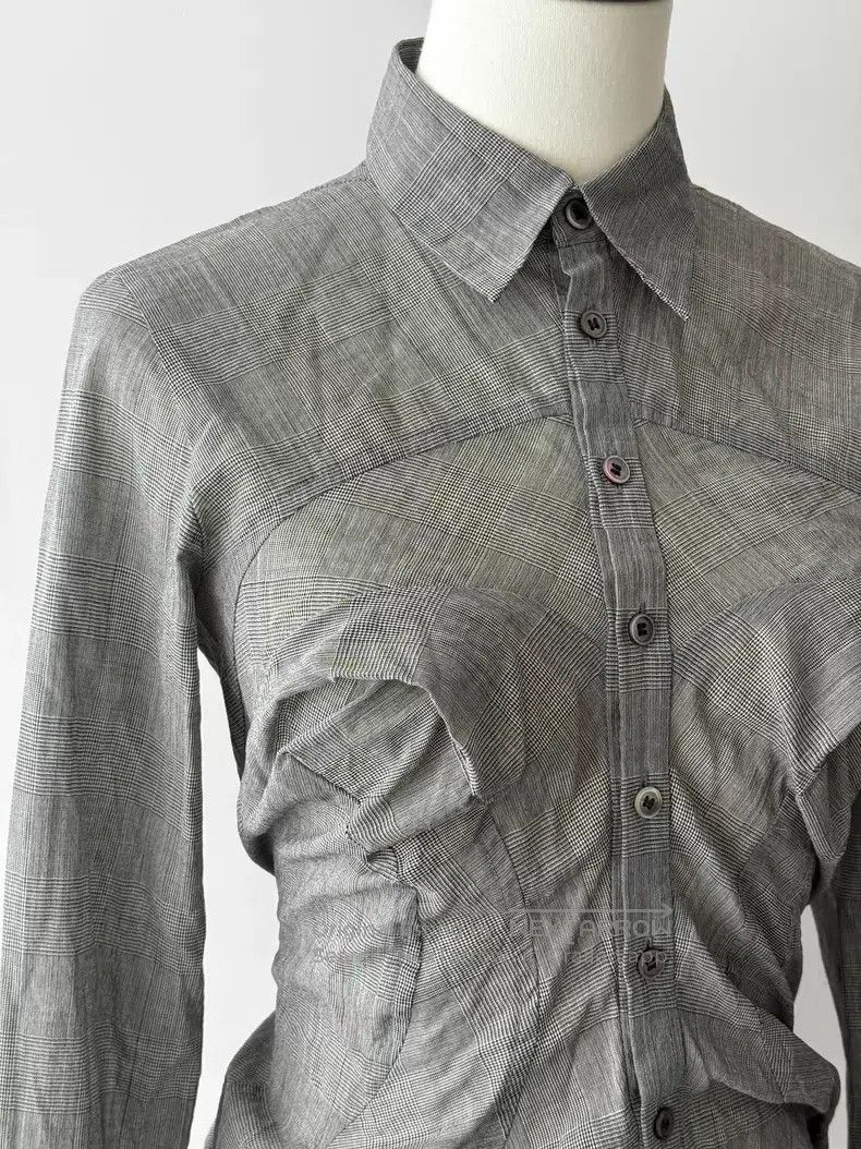 Junya Watanabe JUNYA WATANABE 3D Cut Wool Long Sleeve Shirt Size M / US 6-8 / IT 42-44 - 5 Thumbnail