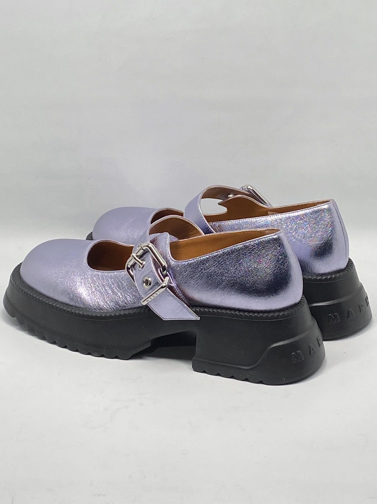 Marni Marni Blue Leather Mary Jane Platform Loafers size 39 Size US 9 / IT 39 - 8 Thumbnail