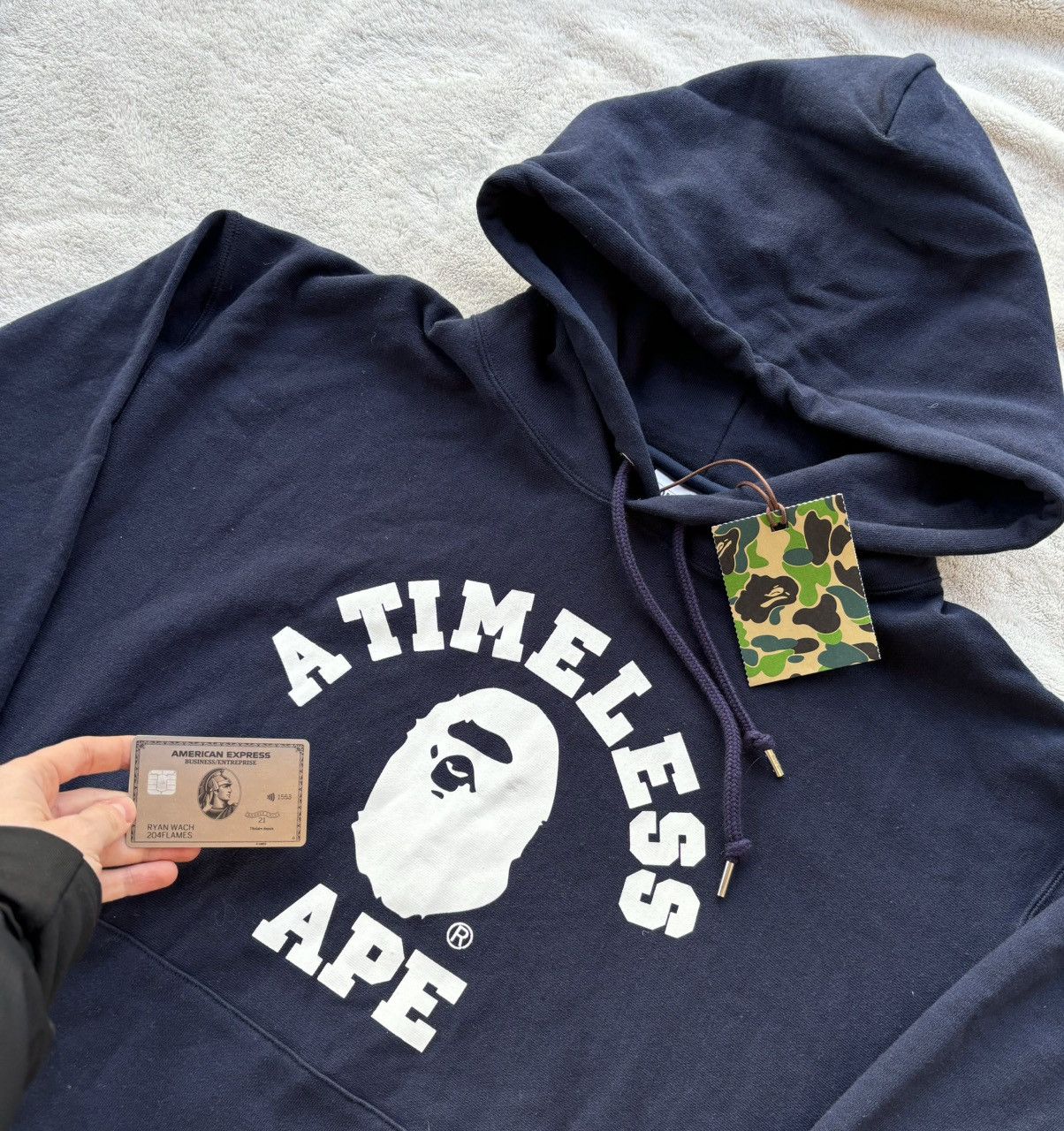 Bape Bape Navy x JJJJound College Hoodie Size US XXL / EU 58 / 5 - 2 Thumbnail