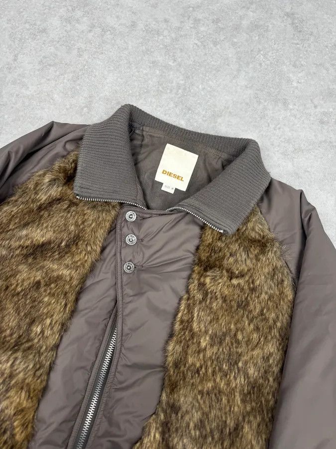 Diesel 2000s Diesel Brown Faux Fur Cozy Jacket Size US S / EU 44-46 / 1 - 5 Thumbnail