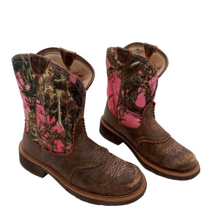 Ariat Ariat FatBaby Cowboy Boots Womens Pink Camo 10 B Fat Baby Grailed