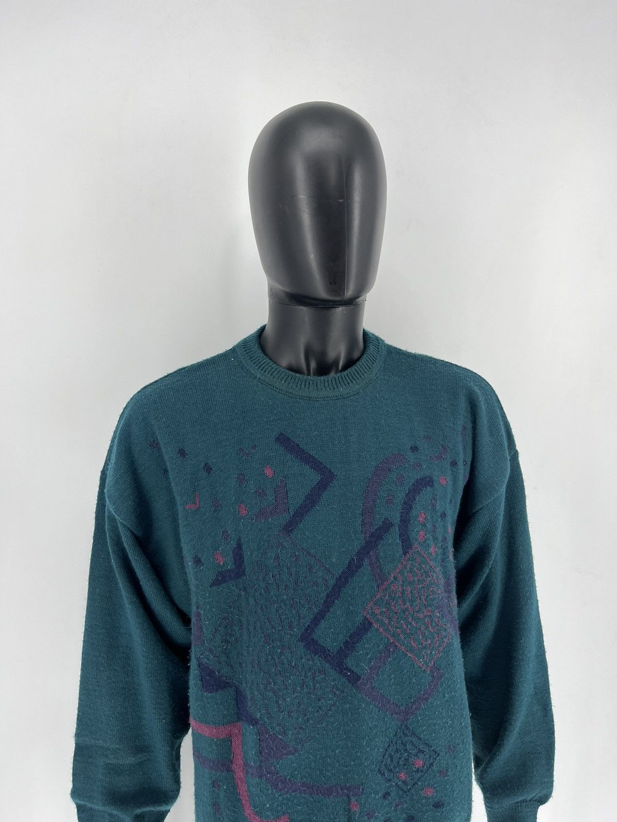Vintage Vintage 90s Wool Sweater Oversize Made in Size US L / EU 52-54 / 3 - 3 Thumbnail