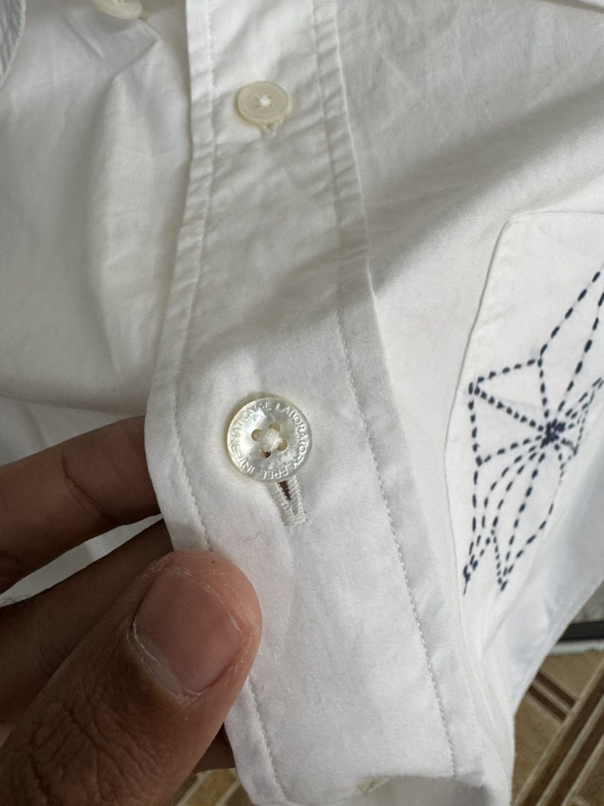 Visvim VISVIM STAR LOGO POCKET WHITE LONGSHIRT Size US L / EU 52-54 / 3 - 3 Thumbnail