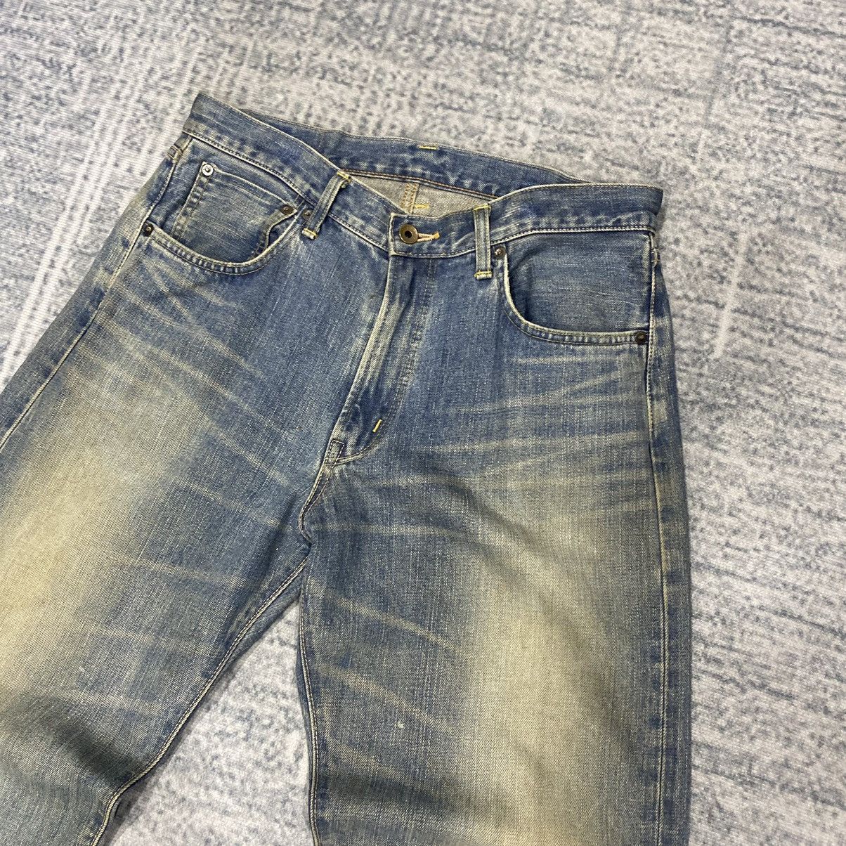 Edwin × Vintage Selvedge☠️ Edwin 505x Mudwash Jeans Dirty 90s 80s Distressed Size US 32 / EU 48 - 6 Thumbnail