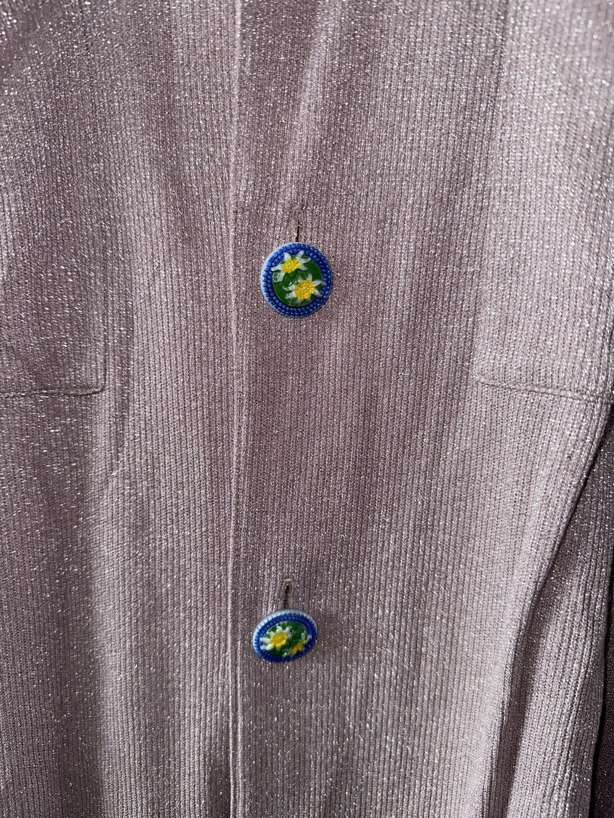 Other Lurex shirt glass buttons with flowers Size US XL / EU 56 / 4 - 8 Thumbnail