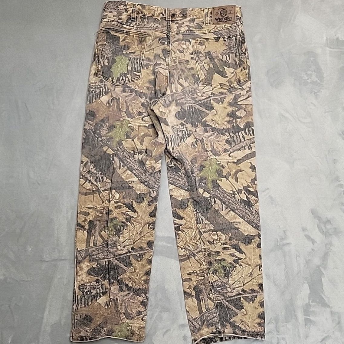 Wrangler VTG Wrangler Camouflage Jeans Mens 36x30 Brown Mossy Oak Forest Floor Double Knee Pant Size US 36 / EU 52 - 6 Thumbnail