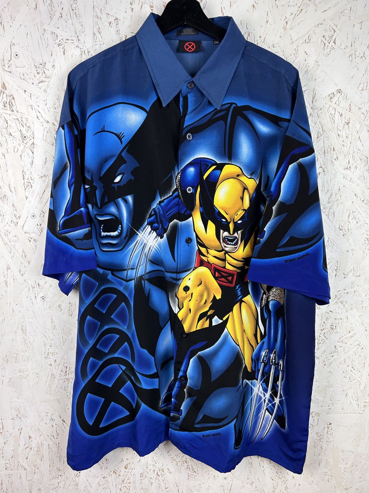 Marvel Comics × Vintage Vintage Marvel 2001 X Men Wolverine AOP Button Up Shirt Size US XXL / EU 58 / 5 - 1 Thumbnail