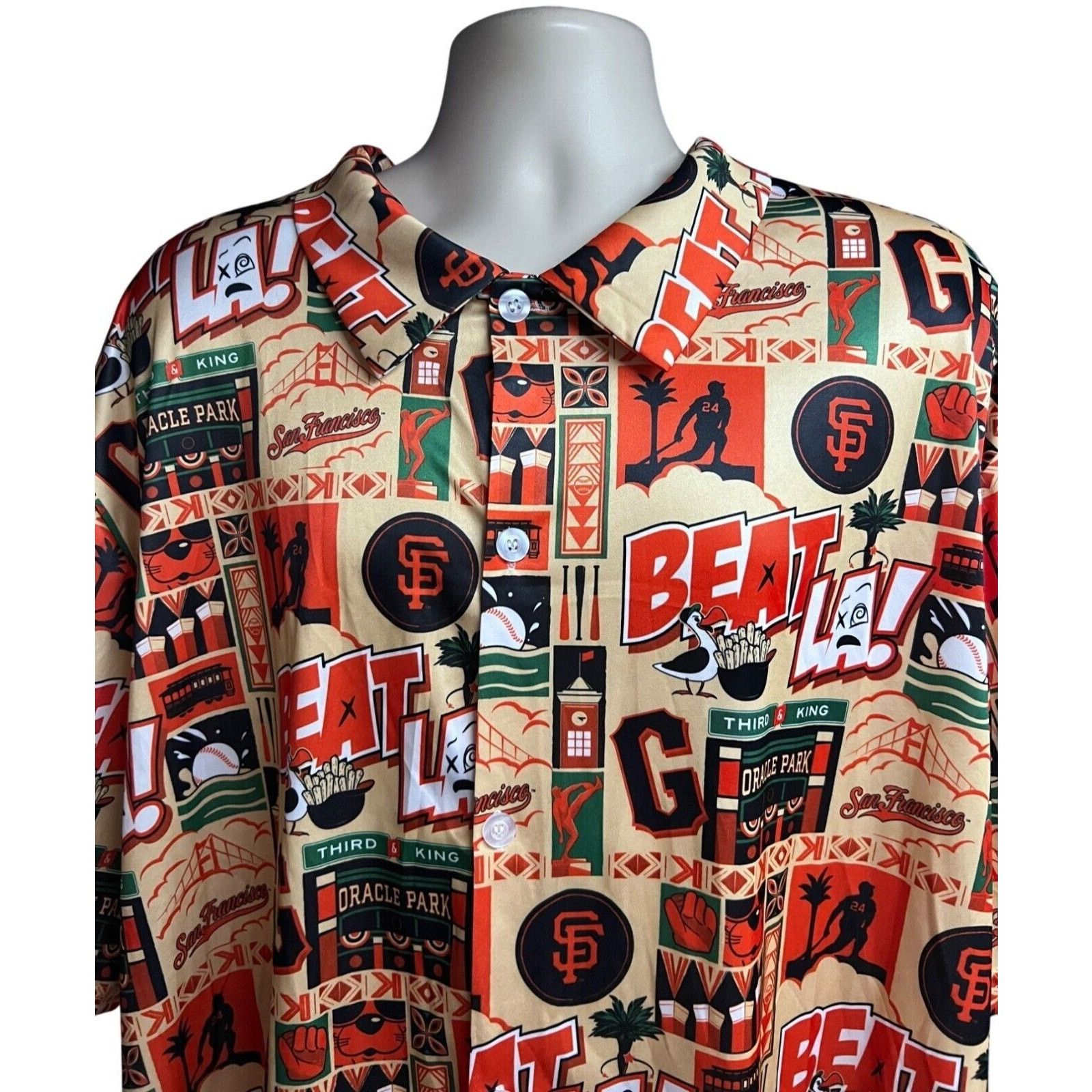 Other SF Giants Baseball Hawaiian Beat LA Button Up Shirt Medium Size US M / EU 48-50 / 2 - 4 Thumbnail