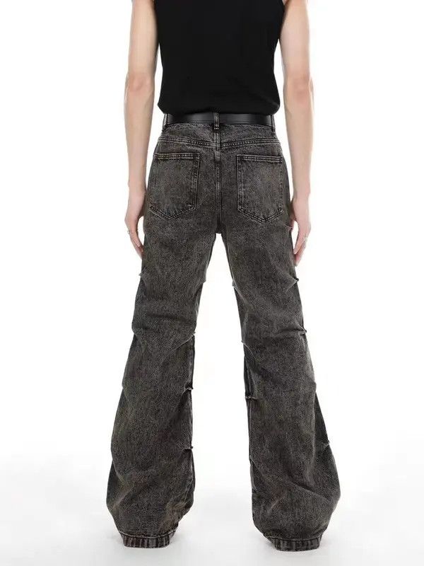 Japanese Brand × Jean Vintage washed distressed micro-flared high-waisted jeans Size US 32 / EU 48 - 2 Thumbnail