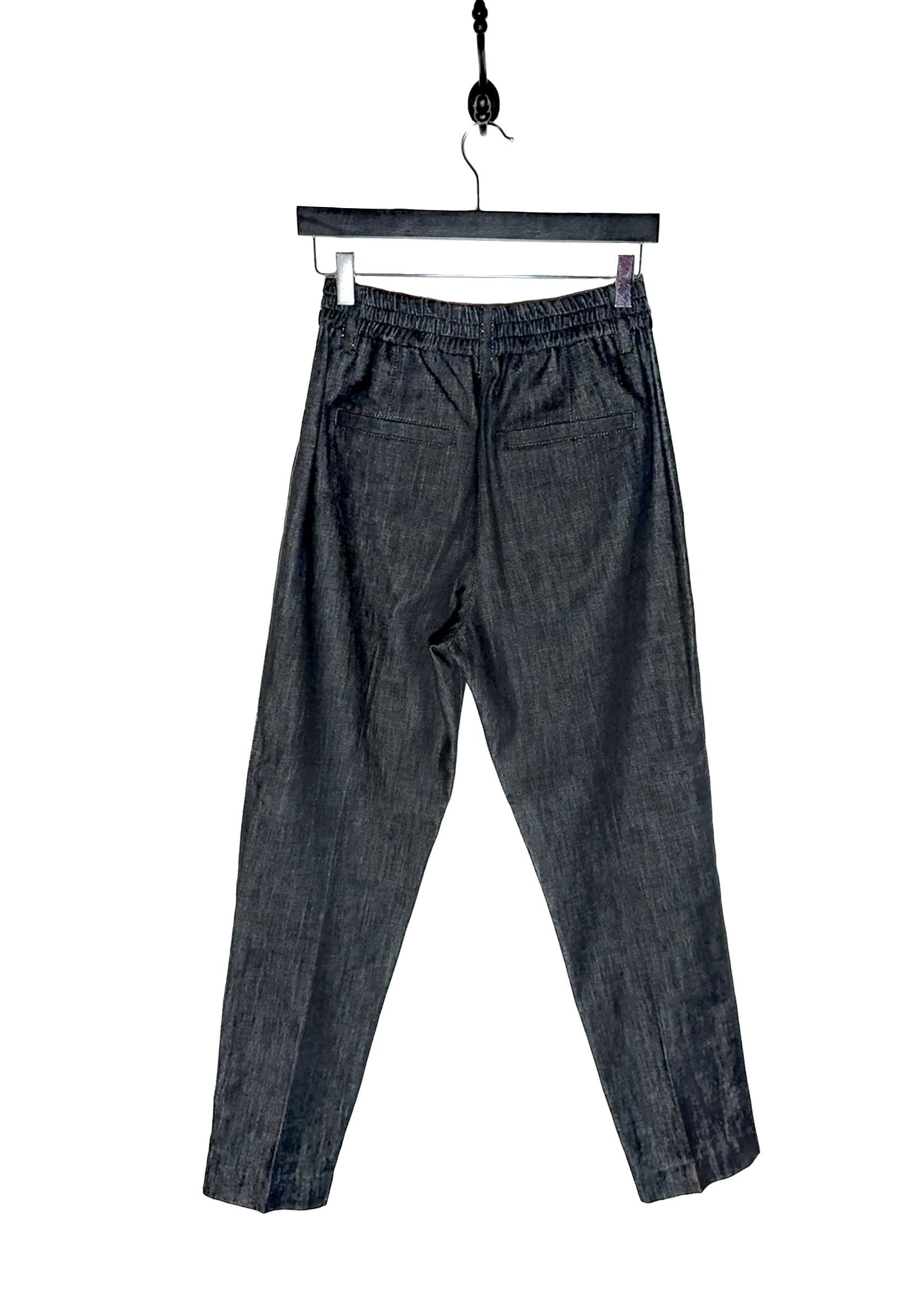 Brunello Cucinelli Brunello Cucinelli High Waisted Blue Black Jogger Jeans Size 26" / US 2 / IT 38 - 3 Thumbnail