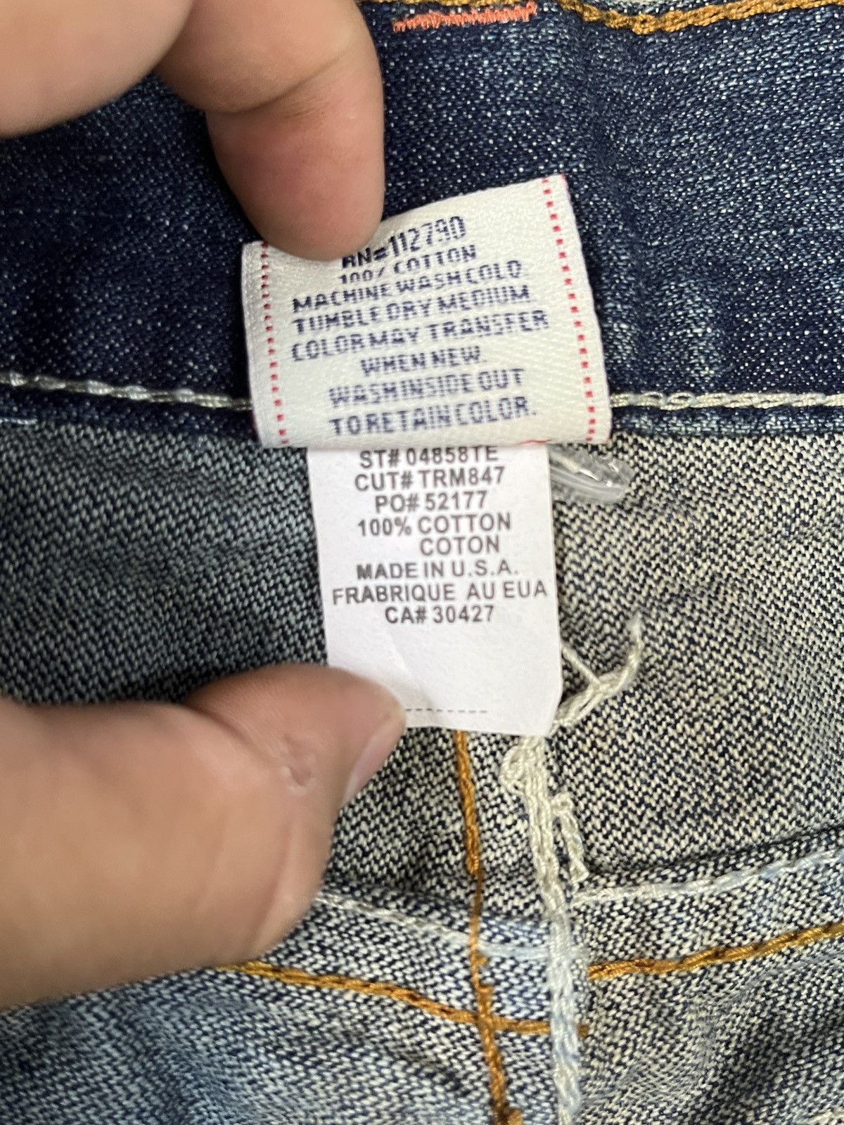 True Religion True Religion Joey Super Flare Embroidered Japanese Motive Size US 33 - 18 Thumbnail