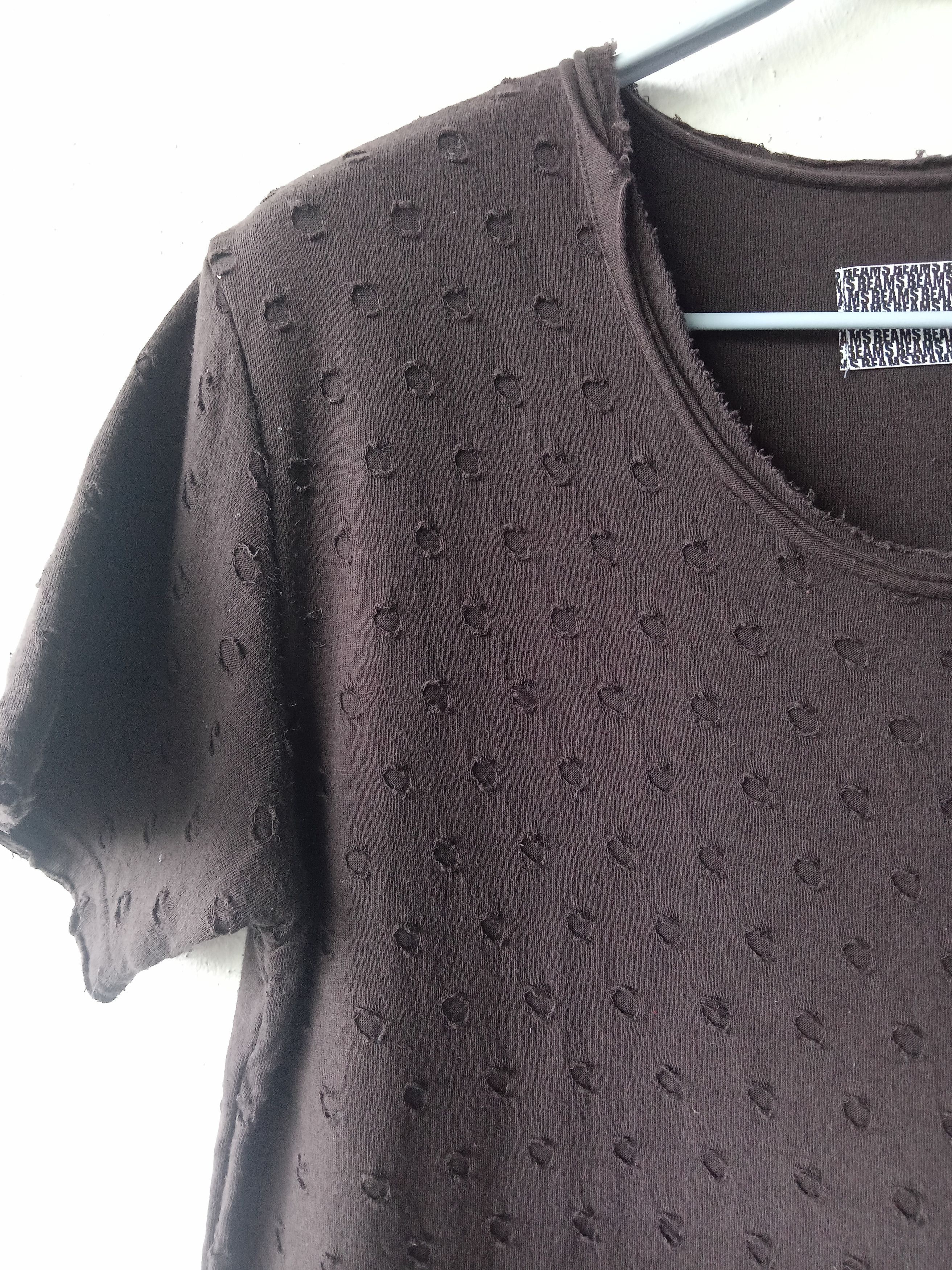 Seditionaries Beams Double Layered Distressed Faded Ripped Cut Out T shirt Size US M / EU 48-50 / 2 - 5 Thumbnail