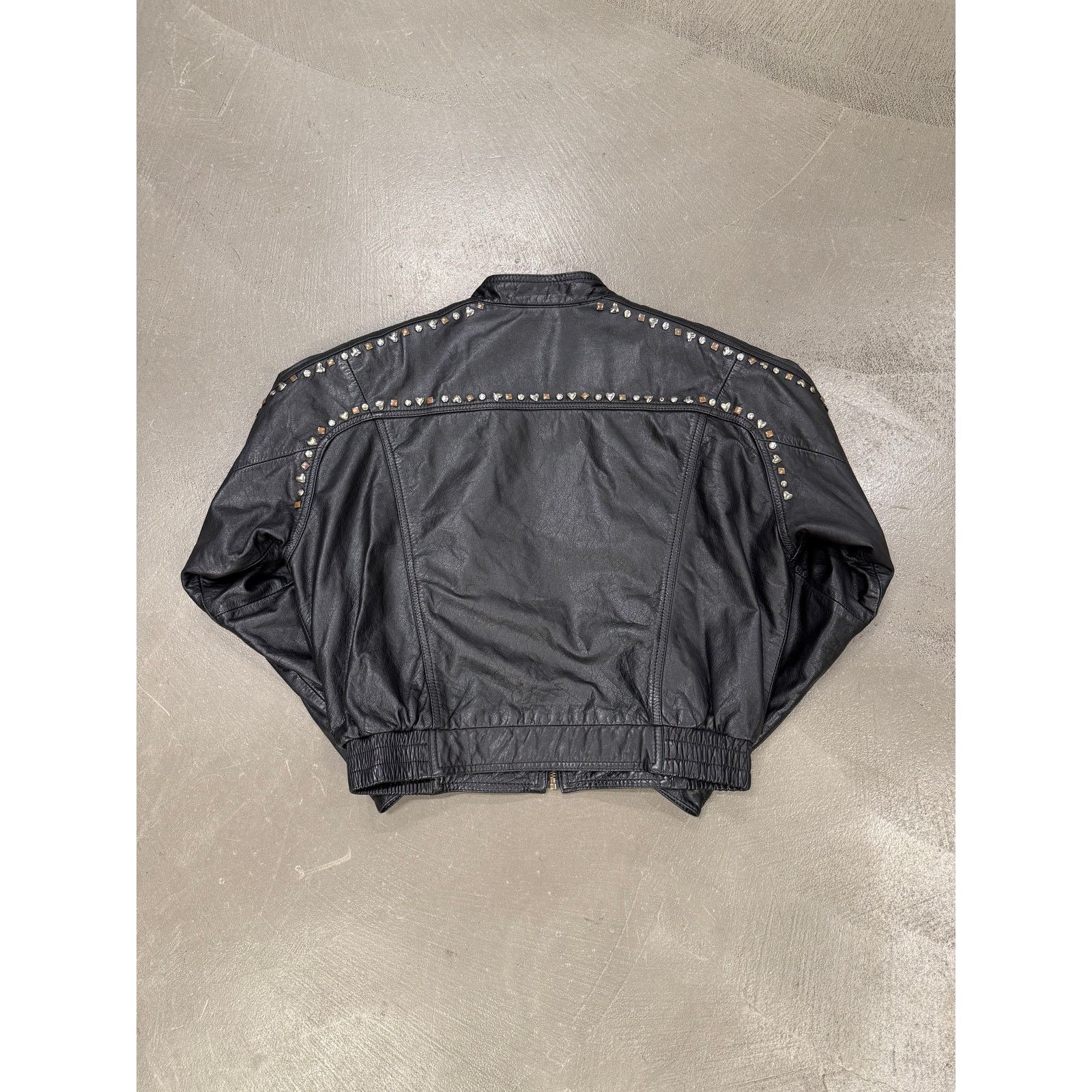 Versace 1990s GIANNI Versace "Playboy" studded leather bomber jacket Size M / US 6-8 / IT 42-44 - 2 Thumbnail