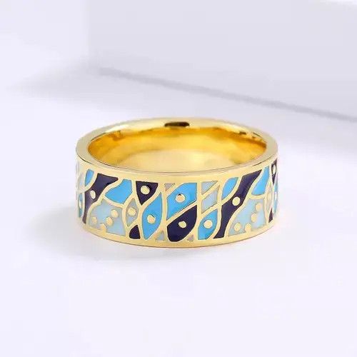 Japanese Brand × Jewelry × Vintage Creative Handmade Enamel Craft Ring Size ONE SIZE - 2 Thumbnail