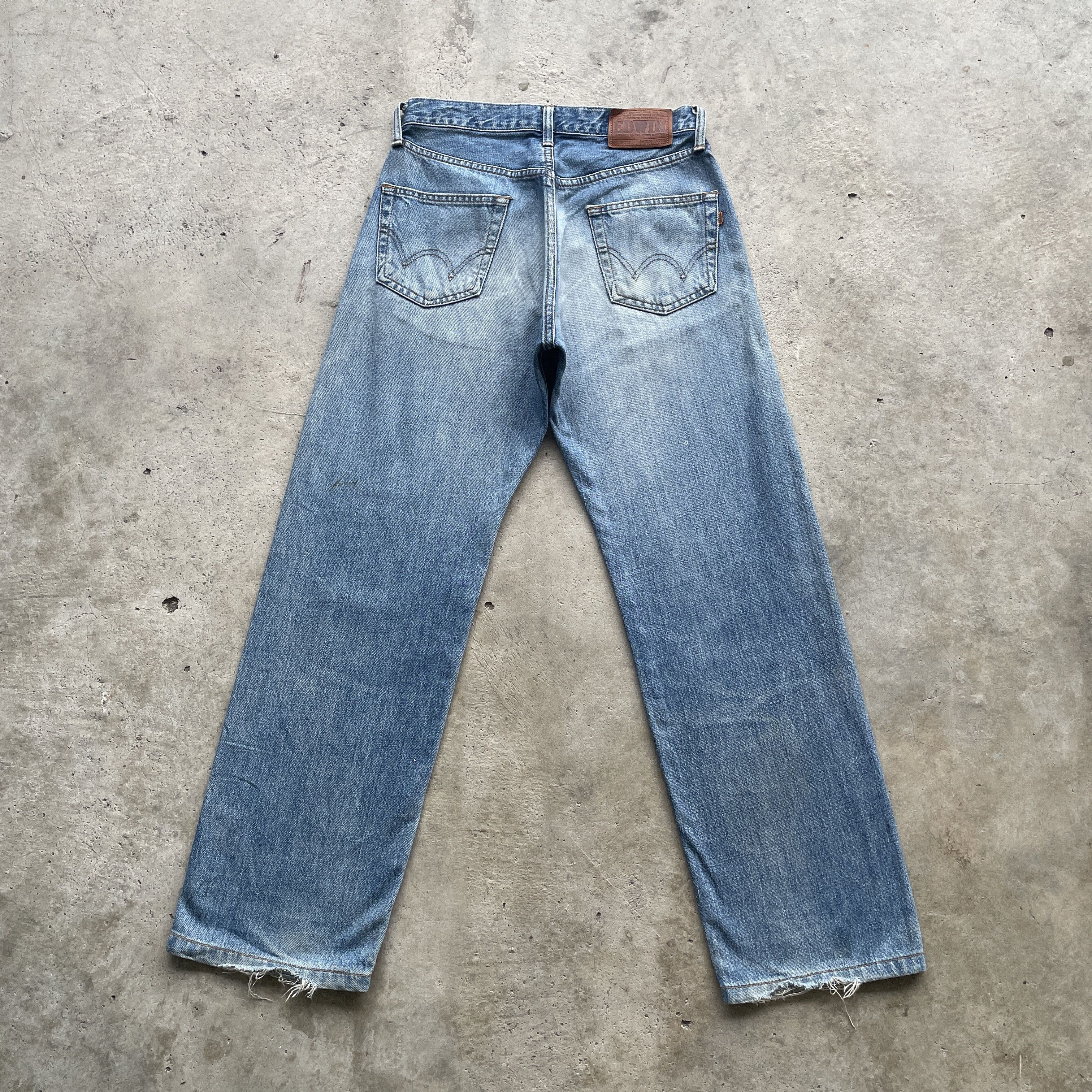 Edwin W28x28.5 VINTAGE EDWIN 503 JEANS FADED DENIM BAGGY PANTS Size US 28 / EU 44 - 11 Thumbnail