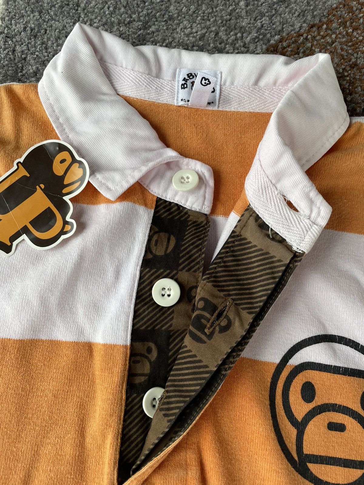 Bape Baby Milo Striped Rugby Shirt Size S / US 4 / IT 40 - 6 Thumbnail