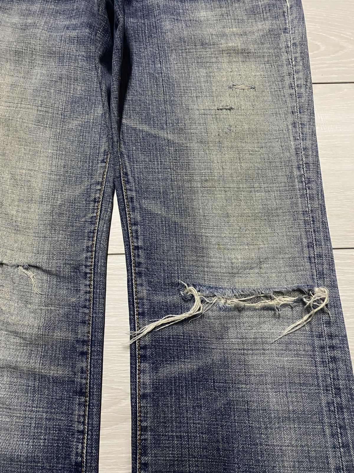 If Six Was Nine Vintage Real Authentic Style GLHeart Flare Faded Blue Size US 31 - 8 Thumbnail