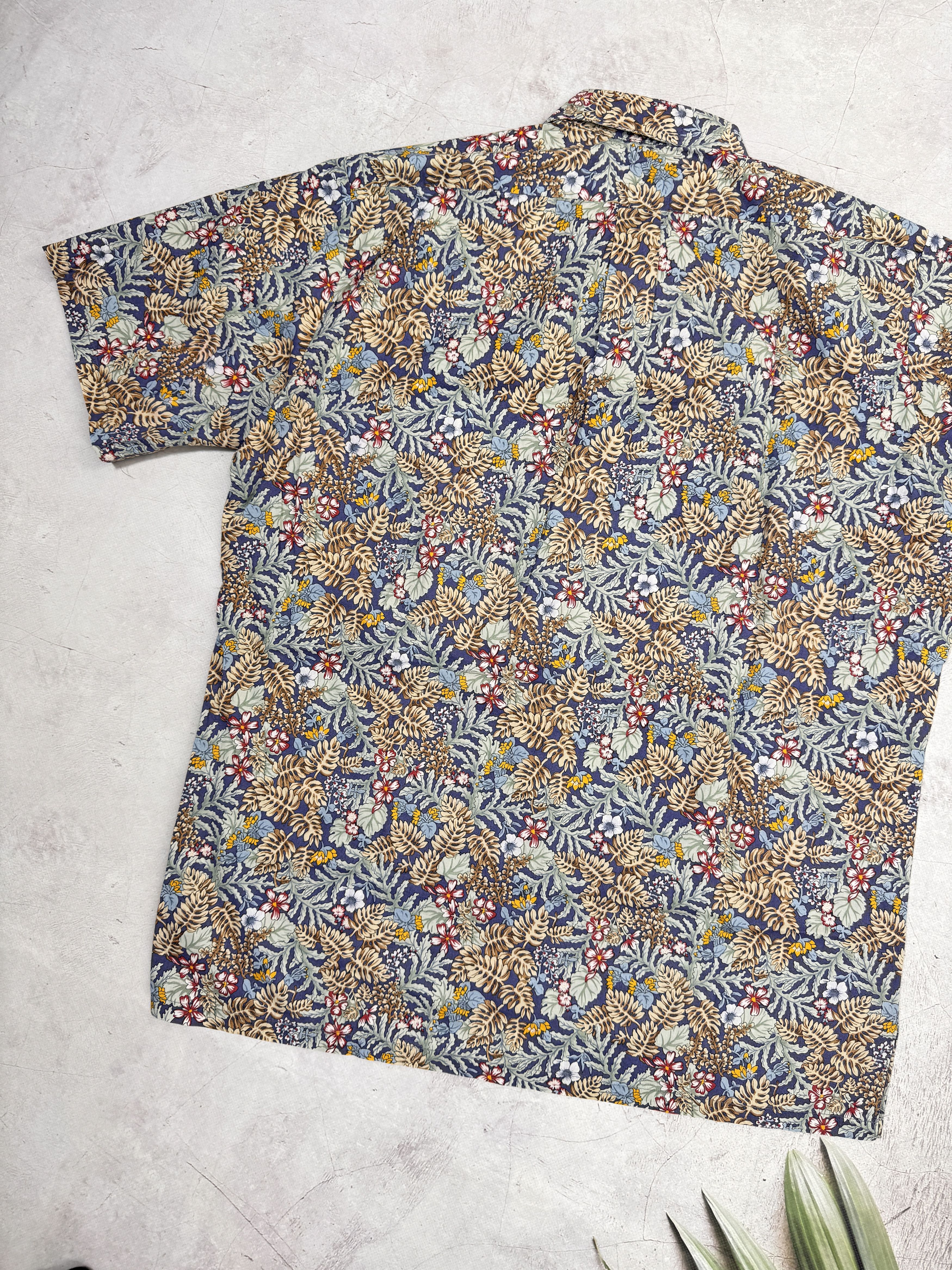 Hilo Hattie × Vintage Vintage Hilo Hattie Hawaiian Shirt Leaves & Flowers Cotton Size US M / EU 48-50 / 2 - 11 Thumbnail