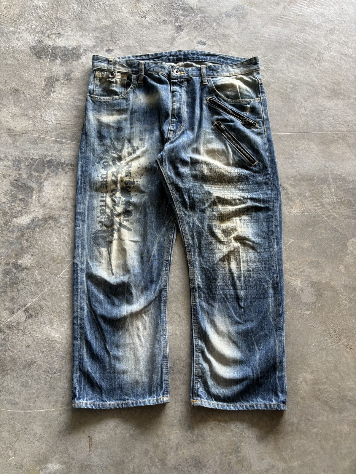 Hysteric Glamour RUSTY WASHED spinash poem skull punk grunge cropped style Size US 37 - 1 Thumbnail