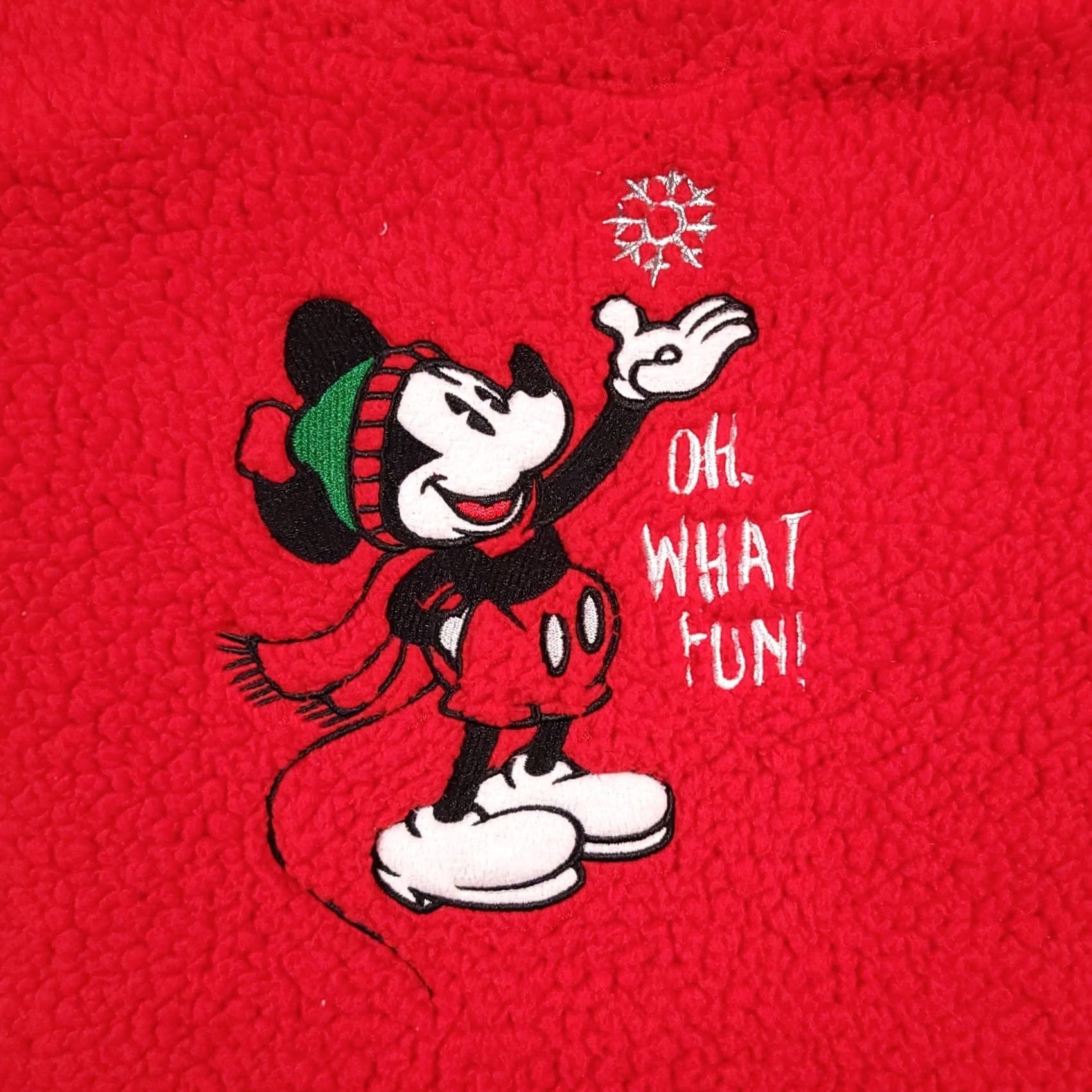Disney Disney Mickey Mouse Sleepwear Sherpa Shirt - Red - Women's Large 12-14 - Pajama Top - Disney Wall-Era Cartoon Christmas Theme Size L / US 10 / IT 46 - 4 Thumbnail