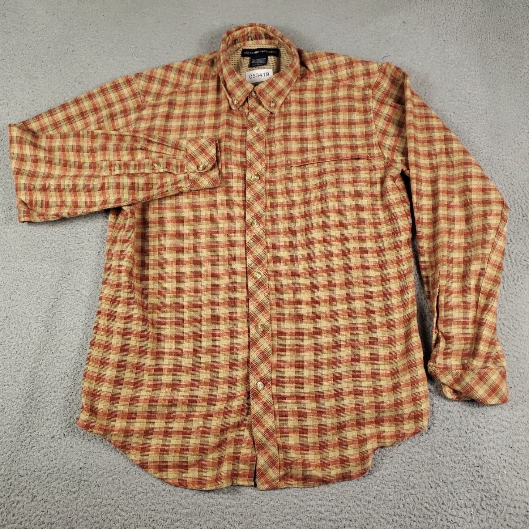 ExOfficio ExOfficio Shirt Mens M Red Plaid Outdoors Button Up Long Sleeve Size US M / EU 48-50 / 2 - 2 Thumbnail