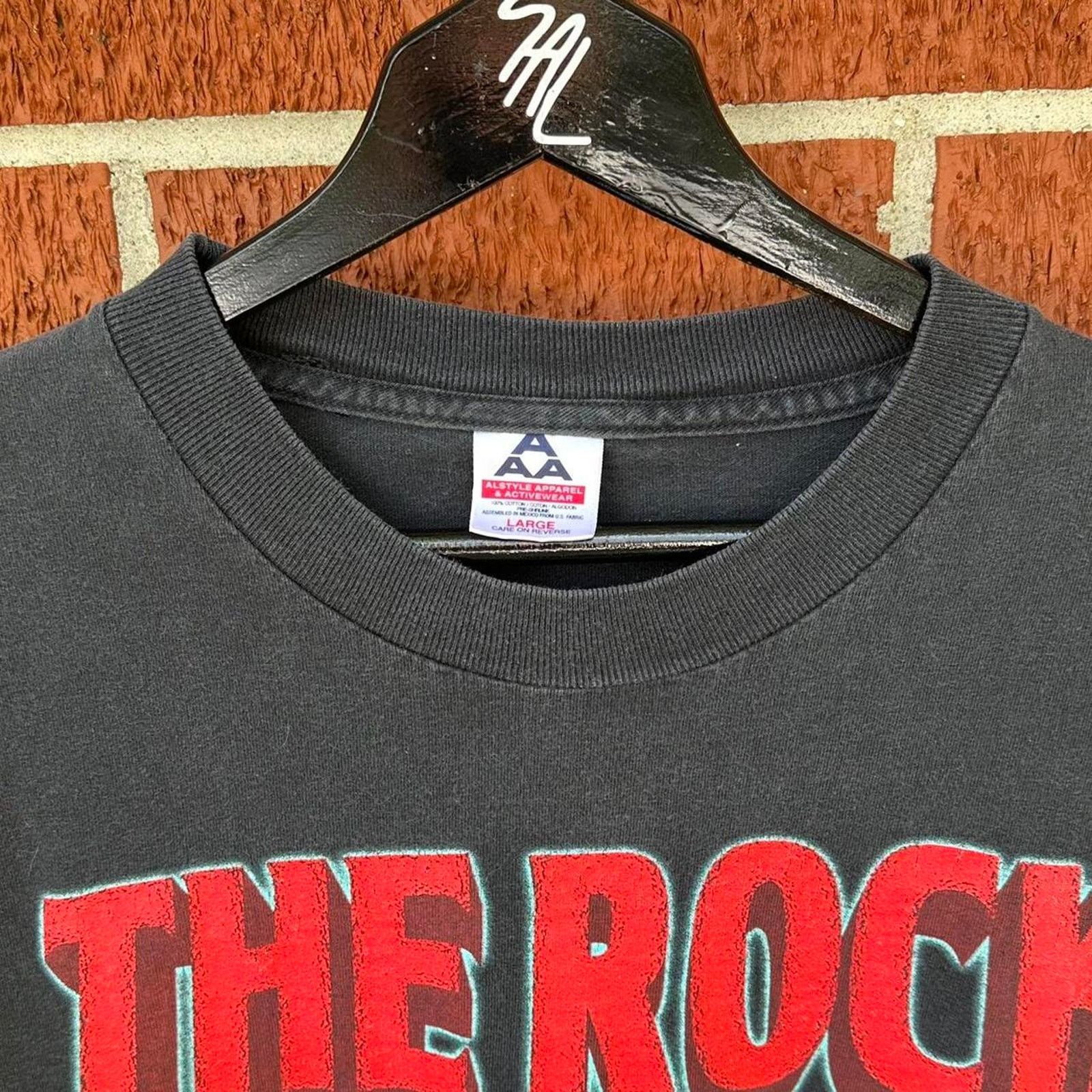 WWE Vintage 1999 the rock wwf double sided wrestling shirt Size US L / EU 52-54 / 3 - 6 Thumbnail