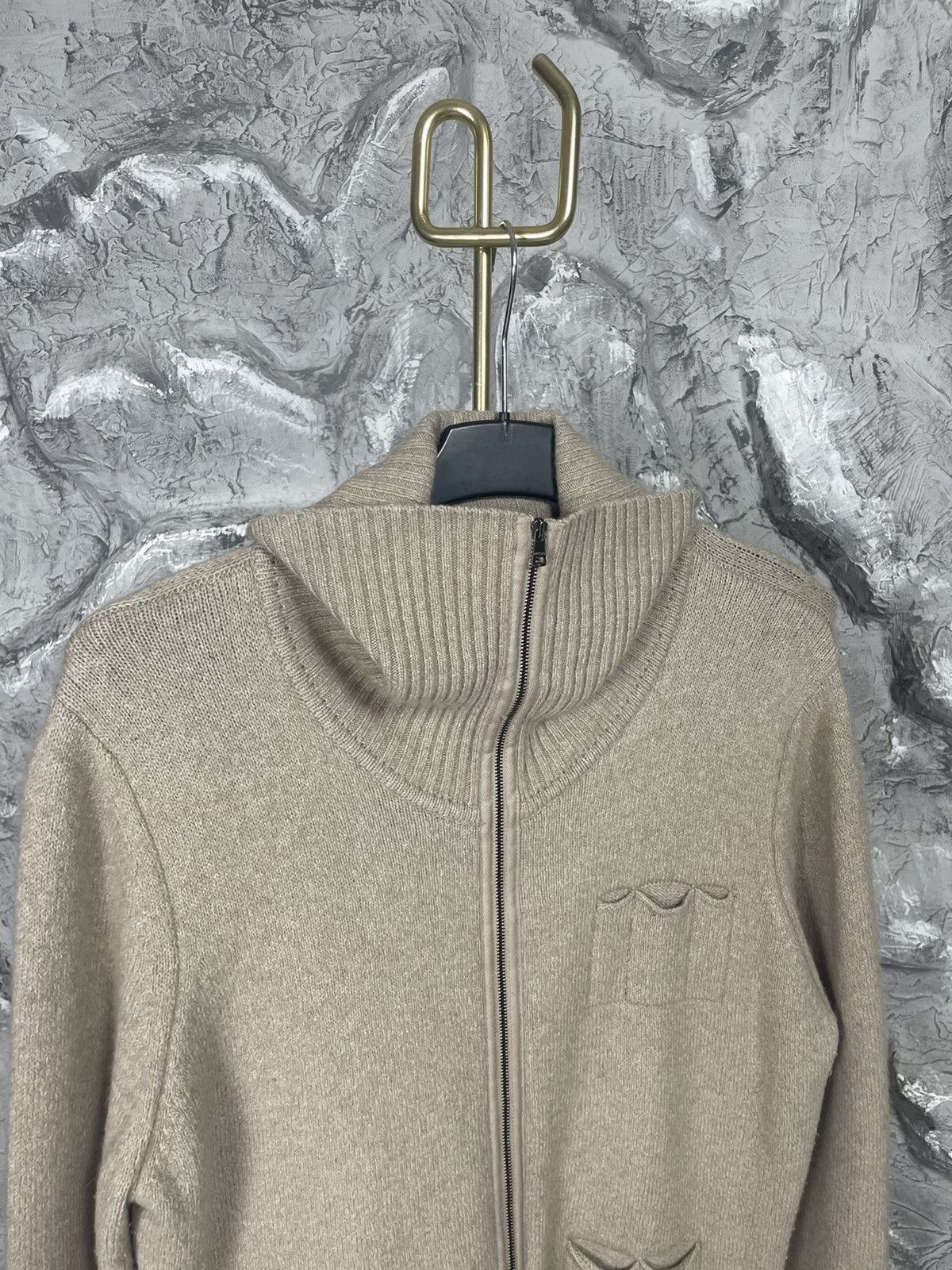 Designer × Japanese Brand Multipocket Y2K Zip Knit Sweater Maison Margiela Yohji Style Size US L / EU 52-54 / 3 - 6 Thumbnail