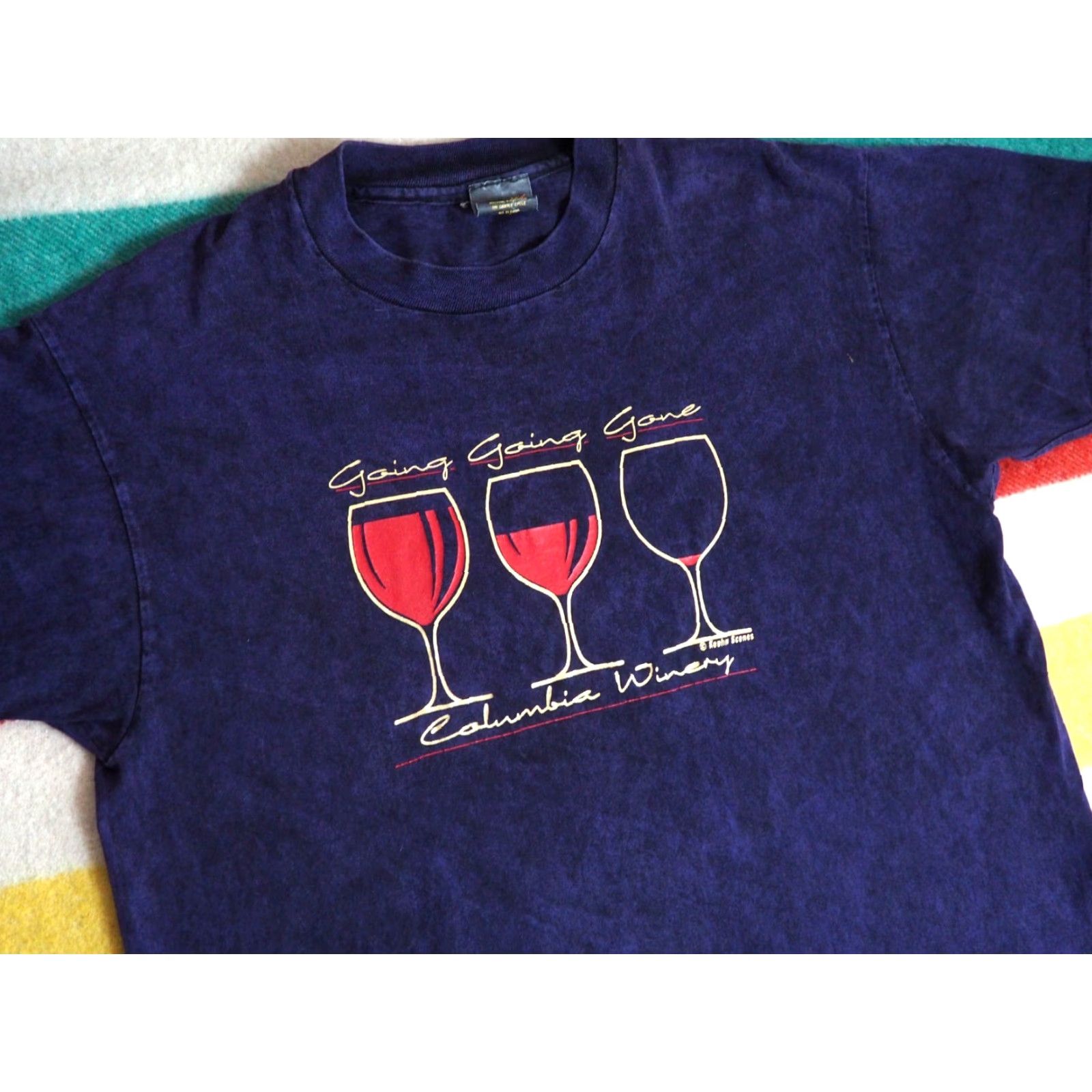 Vintage VTG 90s Columbia Winery Wine Joke USA WA Purple Black Tee T-Shirt Mens L Size US L / EU 52-54 / 3 - 2 Thumbnail