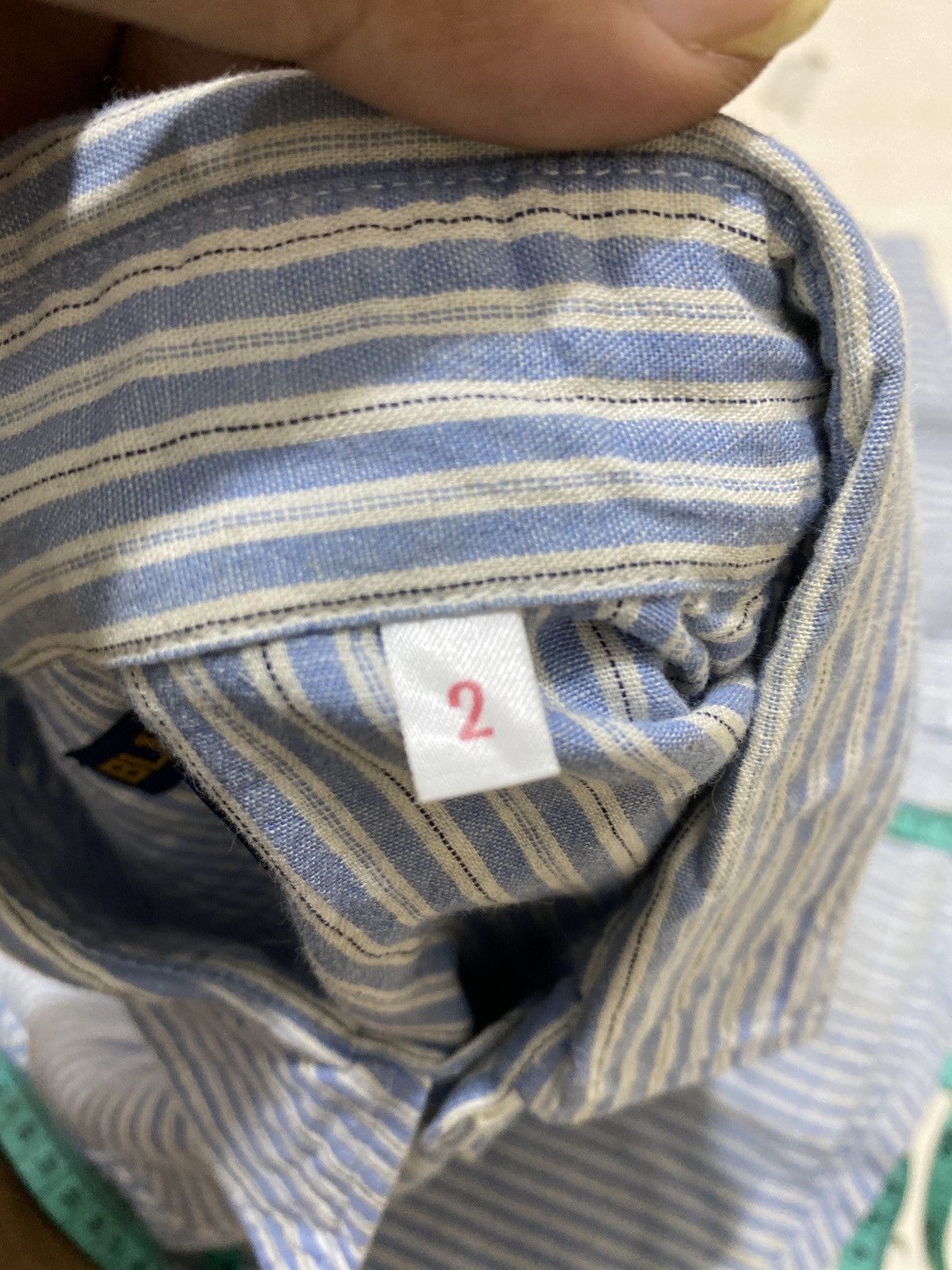Blue Blue Japan × Japanese Brand × Vintage Blue Blue Japan Hickory Shirt Size US M / EU 48-50 / 2 - 7 Thumbnail