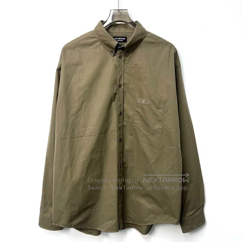 Balenciaga Balenciaga size 39 Double B Embroidered Logo Shirt Size US S / EU 44-46 / 1 - 1 Thumbnail