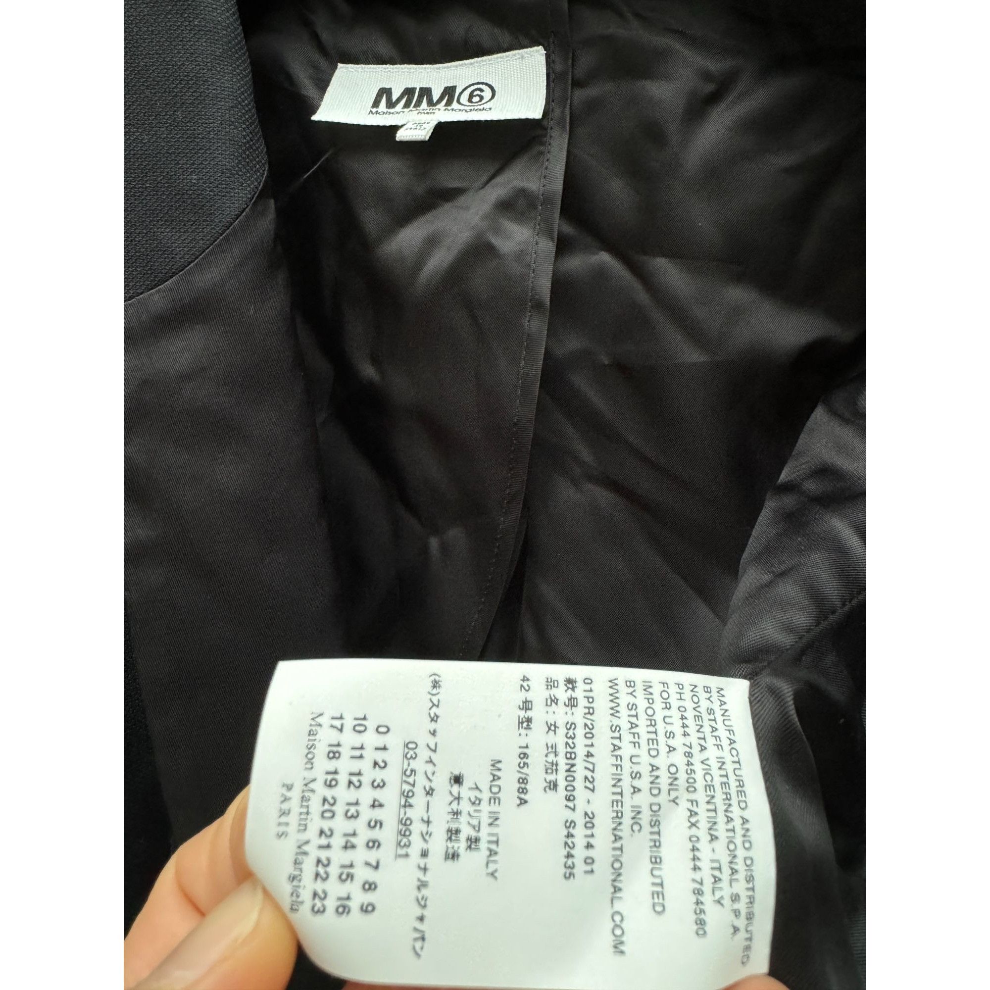 Maison Margiela SS 2014 Black Wool Blazer Jacket Size M / US 6-8 / IT 42-44 - 5 Thumbnail